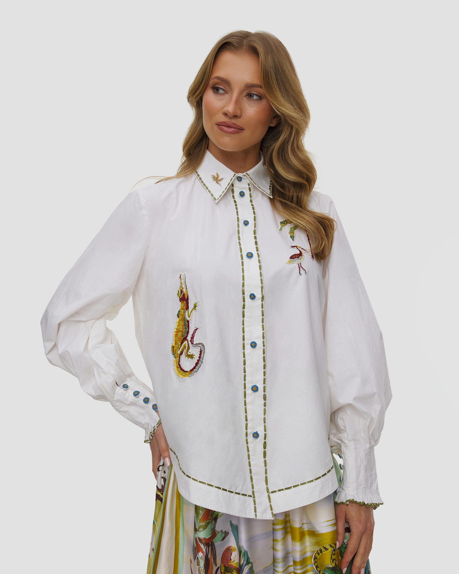 Camicia da donna Alemais Camelia Embellished Shirt
