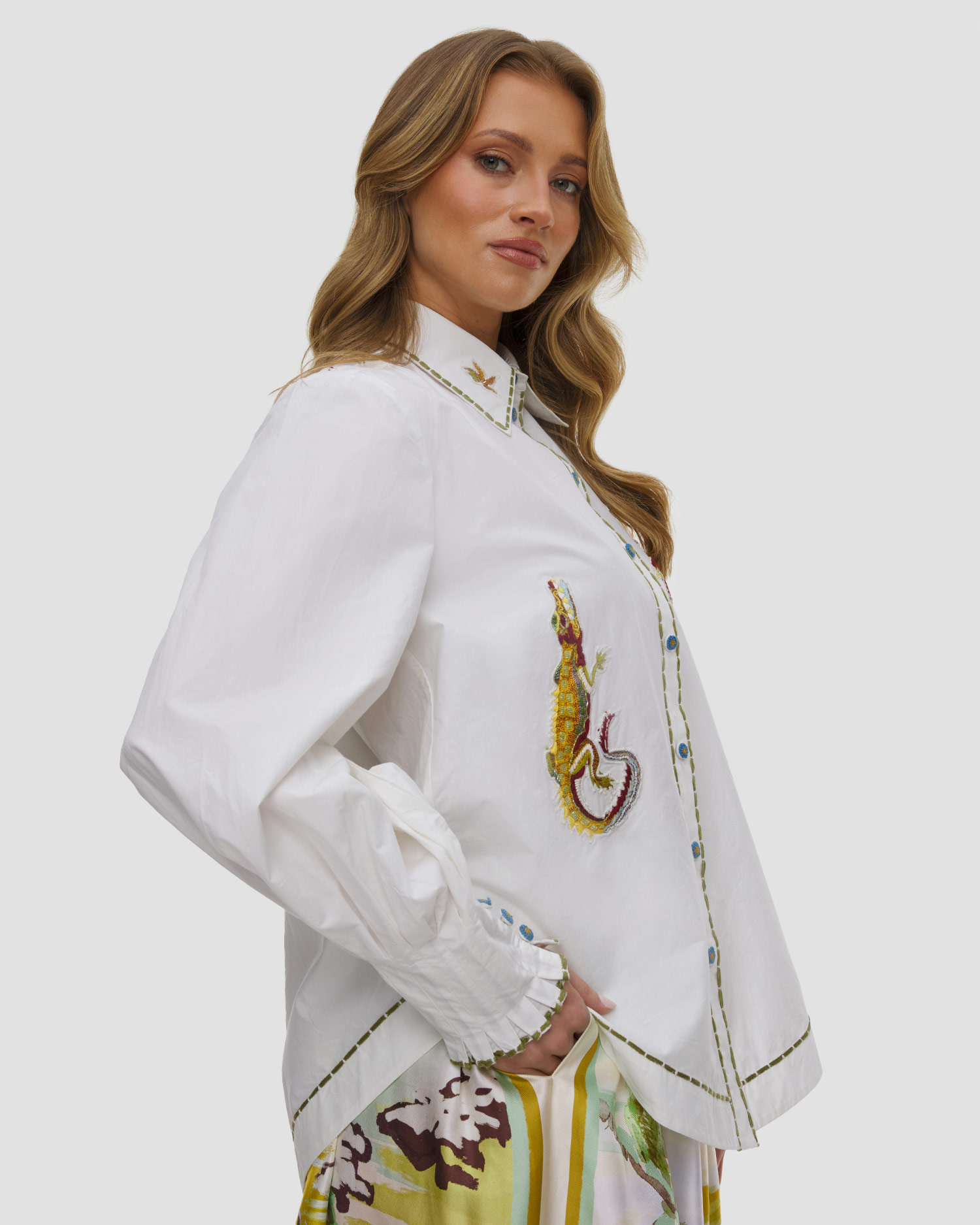 Camicia da donna Alemais Camelia Embellished Shirt
