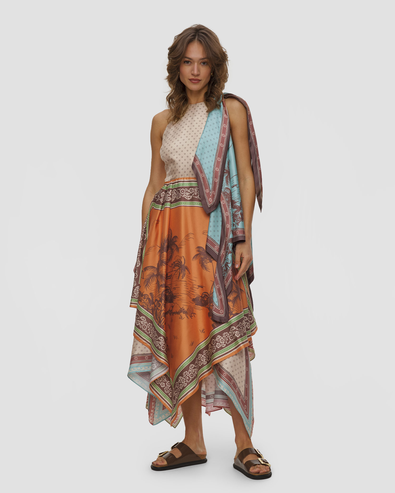 Abito da donna Alemais Alberta Scarf Midi Dress