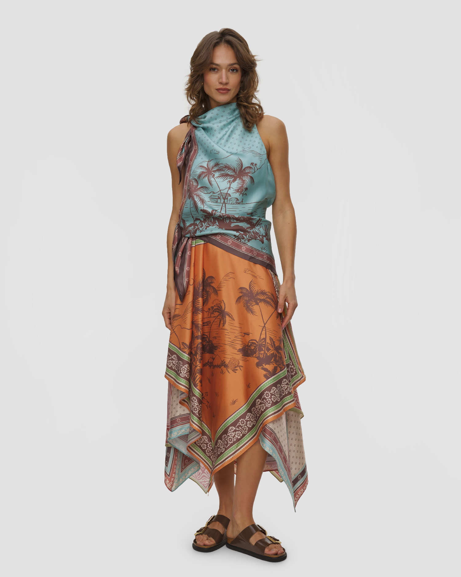 Abito da donna Alemais Alberta Scarf Midi Dress