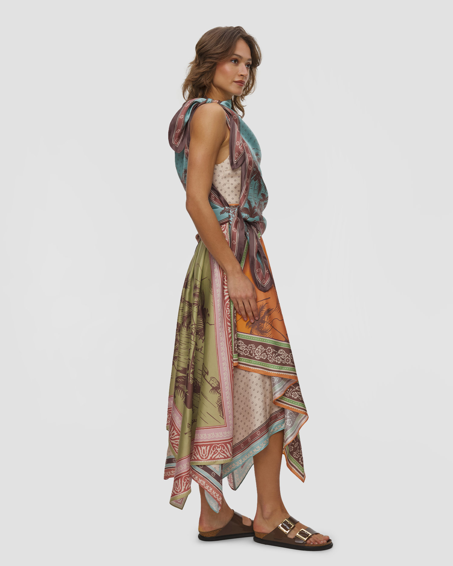 Abito da donna Alemais Alberta Scarf Midi Dress