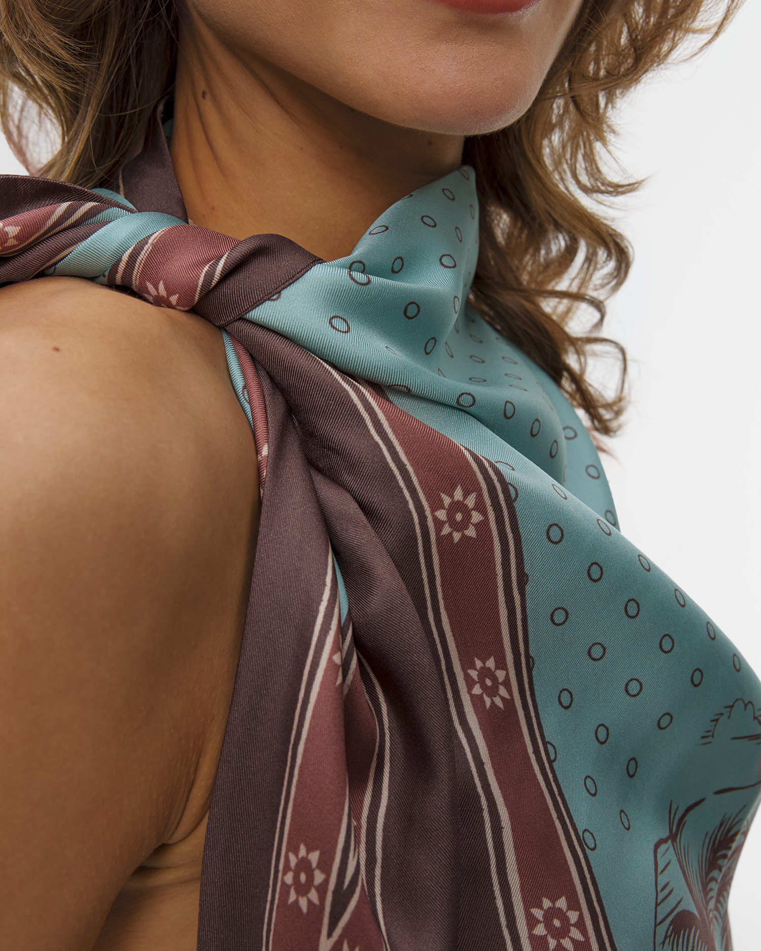 Abito da donna Alemais Alberta Scarf Midi Dress
