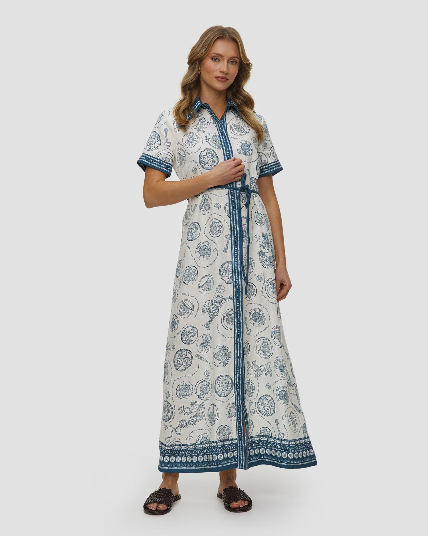 Abito in lino da donna Alemais Lucky Shirt Dress