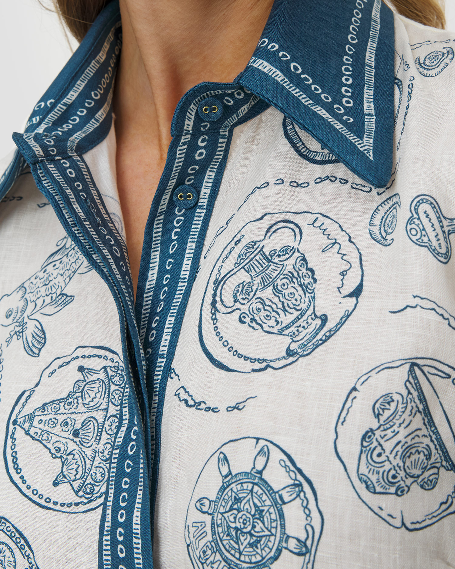 Abito in lino da donna Alemais Lucky Shirt Dress