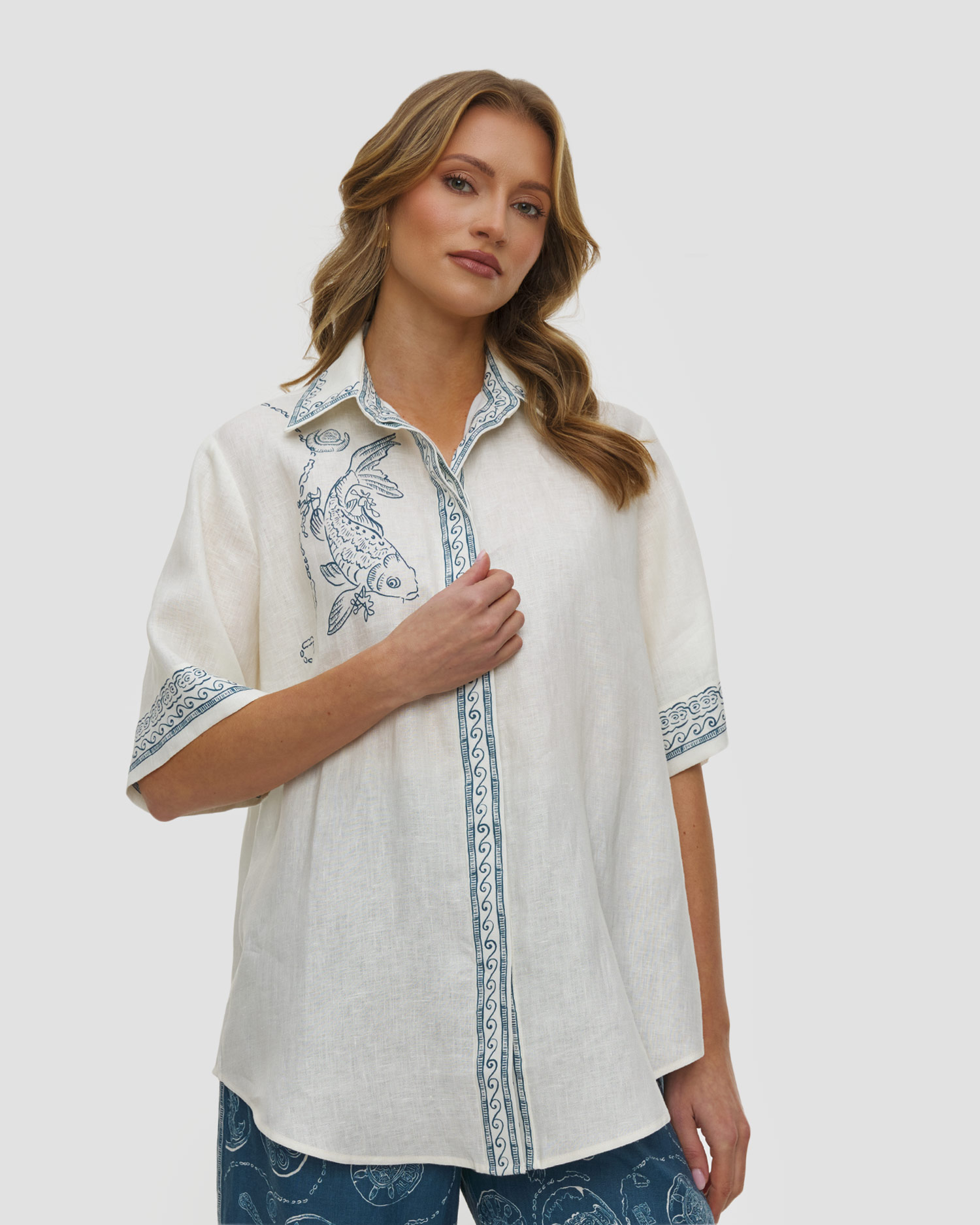Camicia di lino da donna Alemais Lucky Shirt