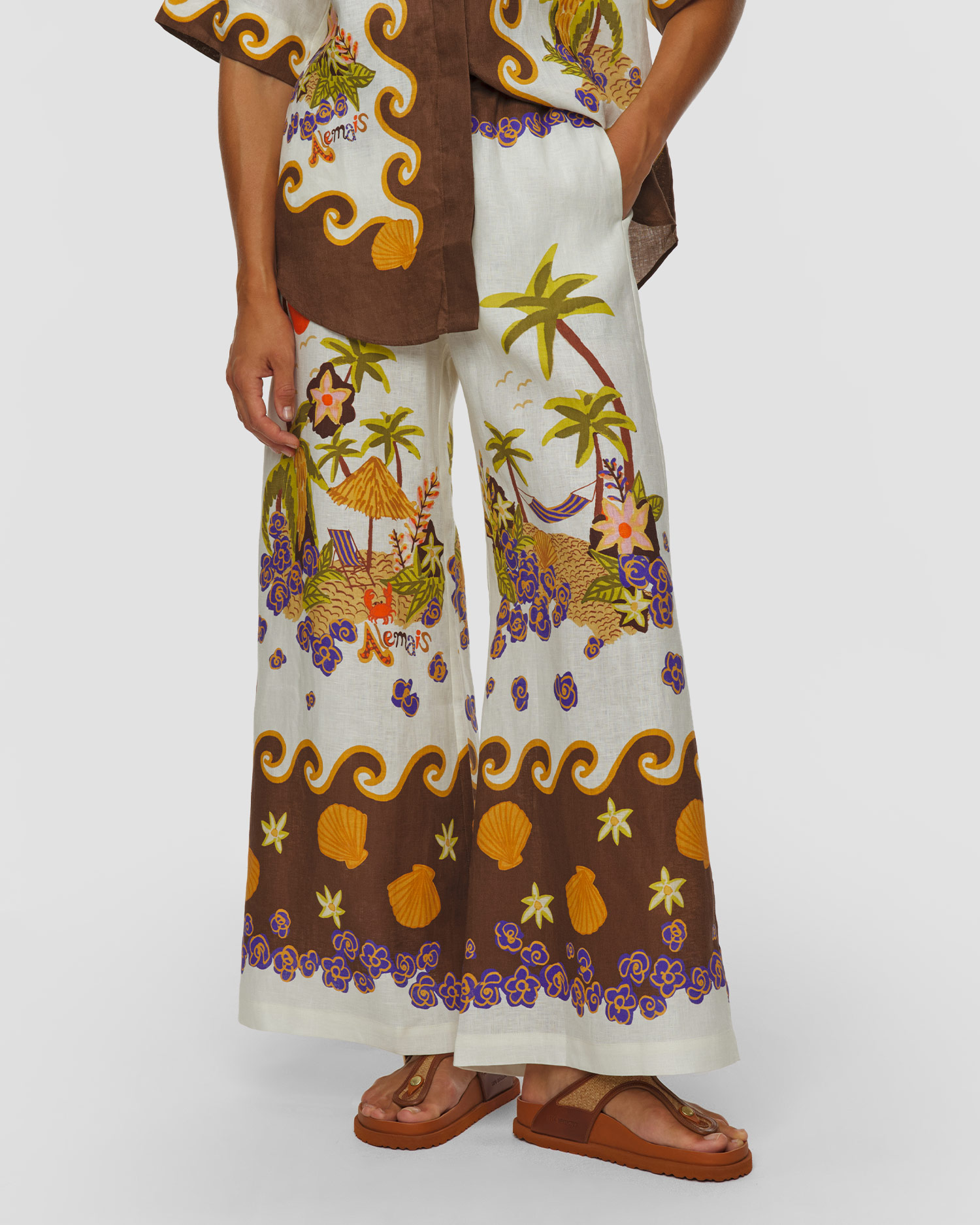 Pantaloni in lino da donna Alemais Island Cove
