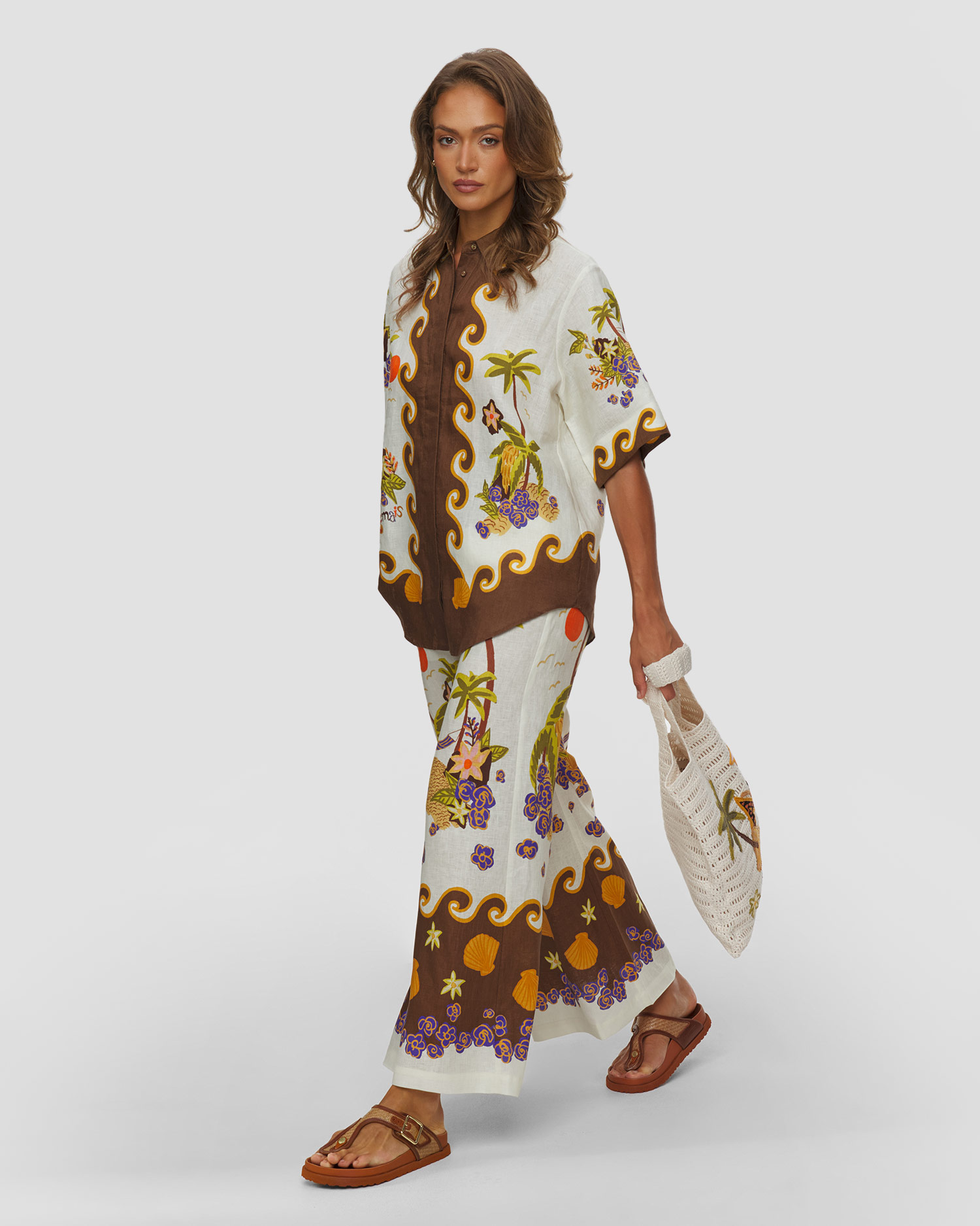 Pantaloni in lino da donna Alemais Island Cove