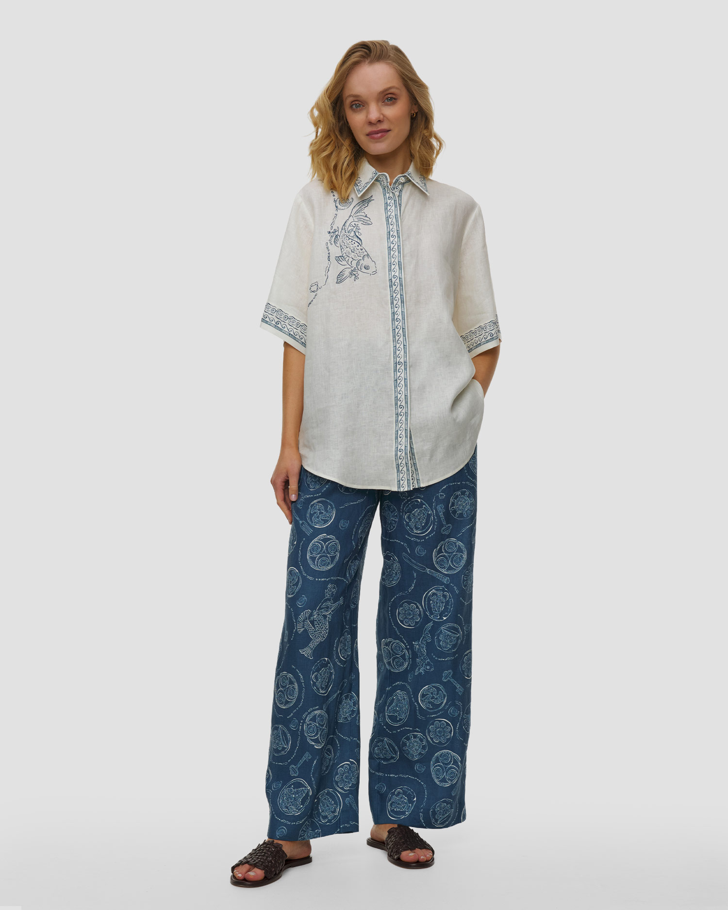 Pantaloni in lino da donna Alemais Lucky Pant