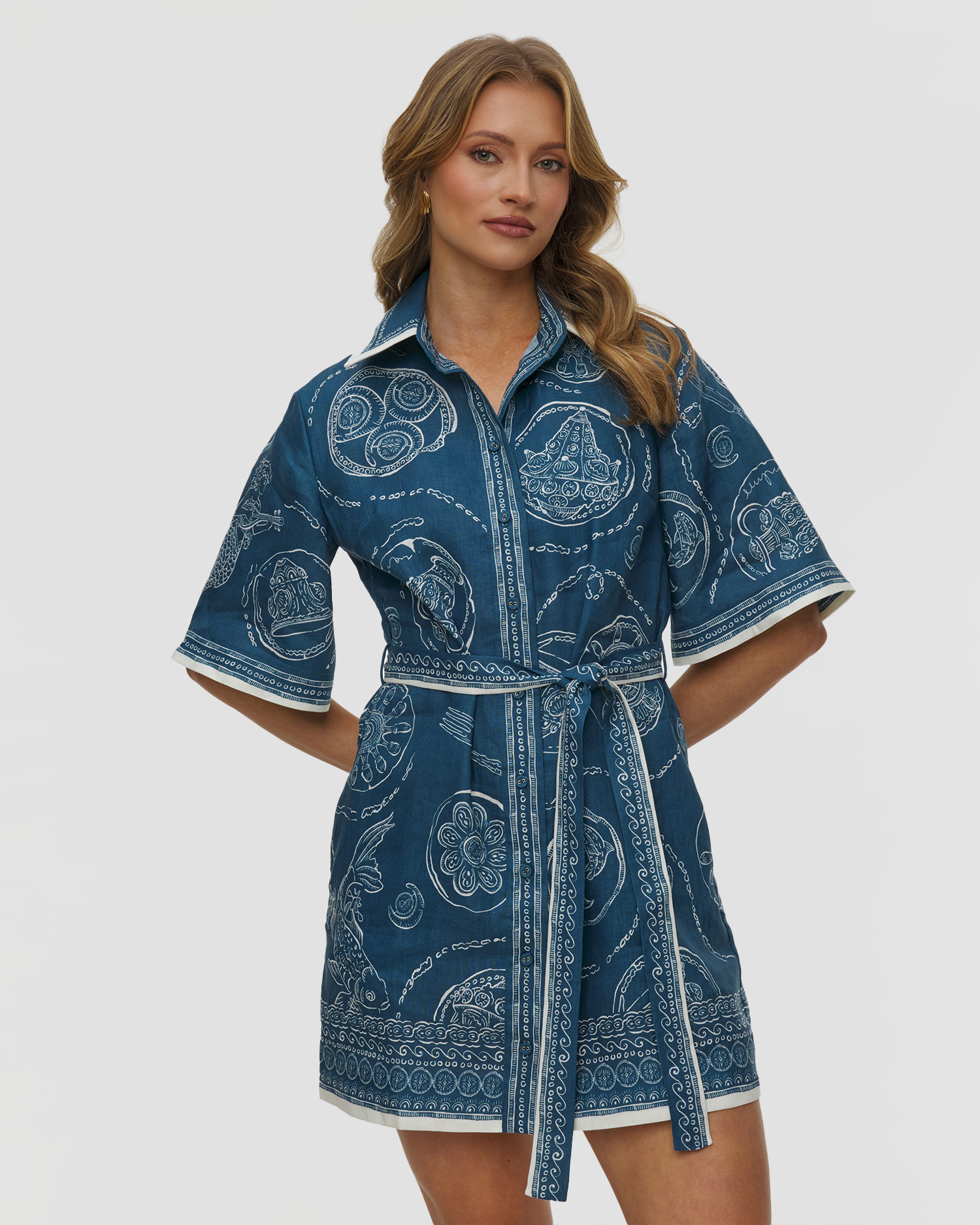 Abito in lino da donna Alemais Lucky Mini Dress