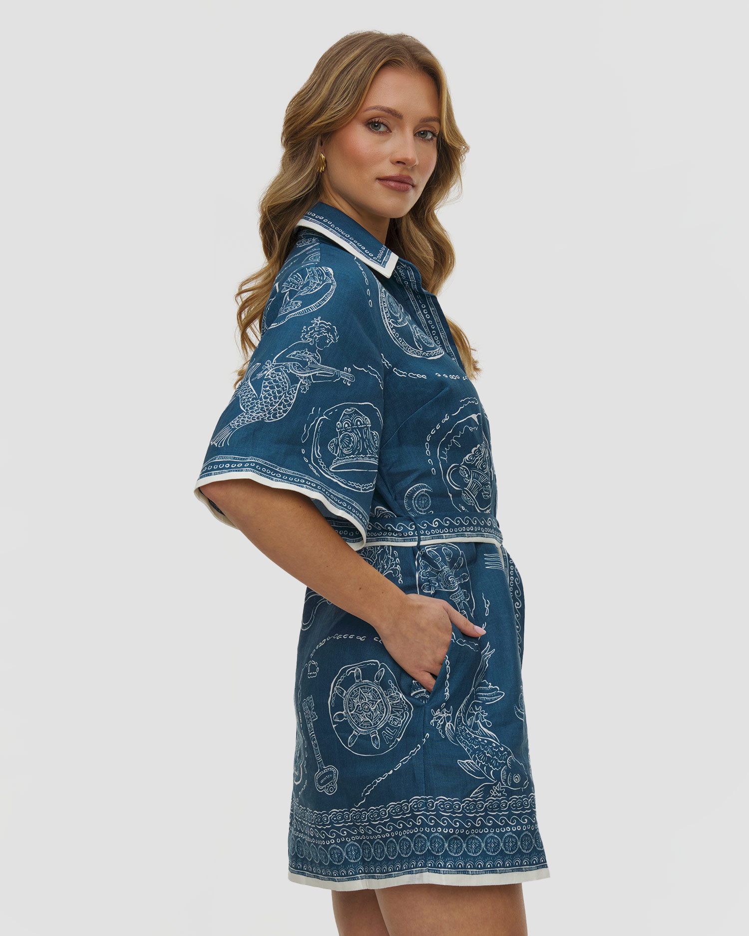 Abito in lino da donna Alemais Lucky Mini Dress