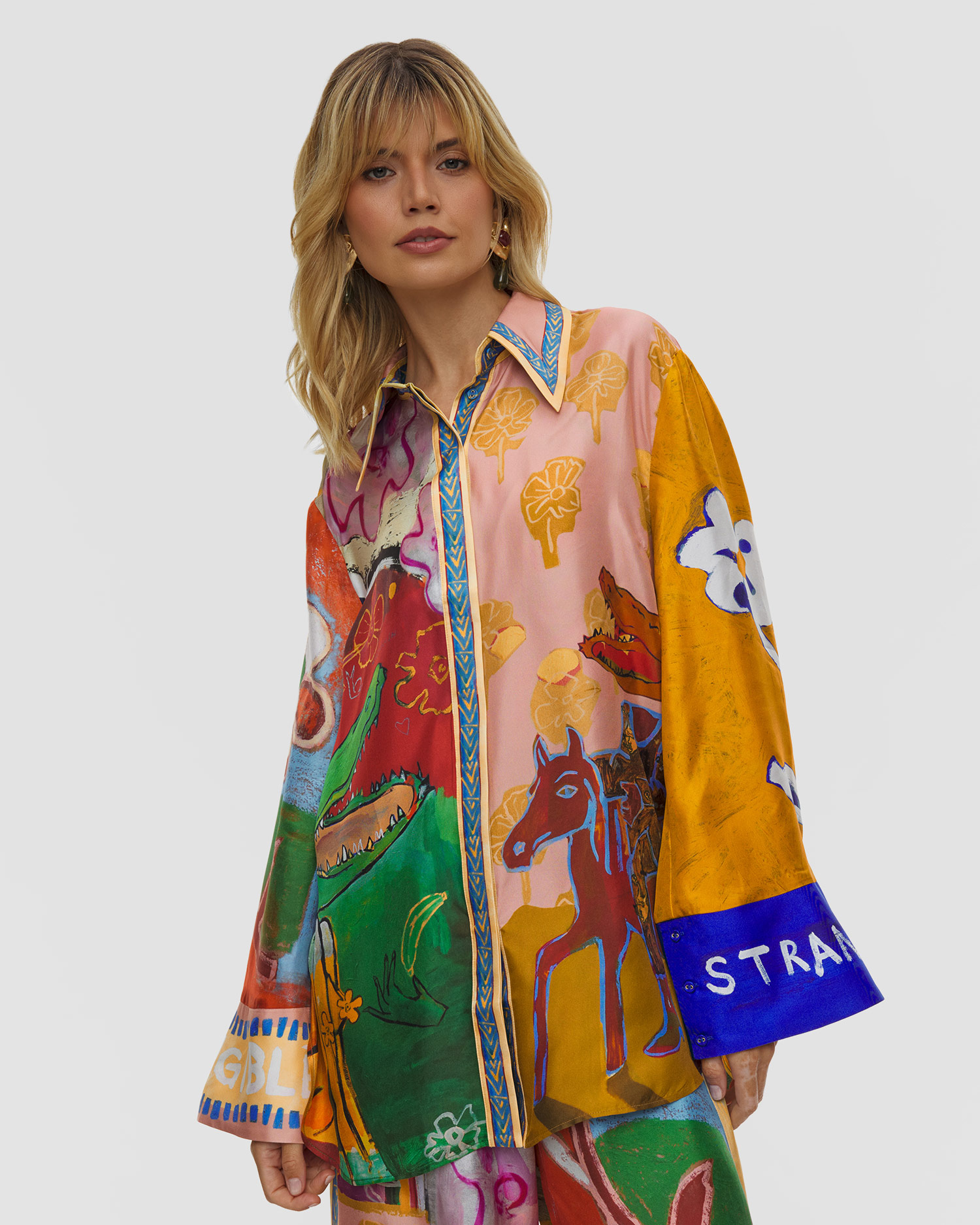 Camicia in seta da donna Alemais x MLAK Silk Shirt