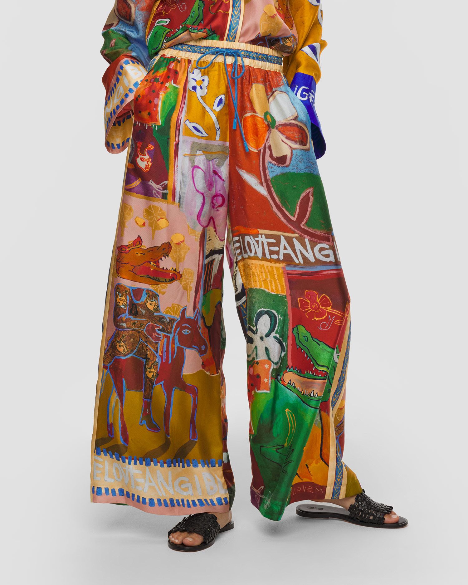 Pantaloni in seta donna Alemais x MLAK Silk Pant