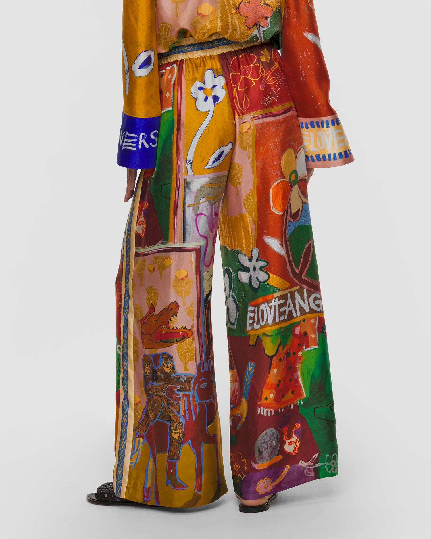 Pantaloni in seta donna Alemais x MLAK Silk Pant
