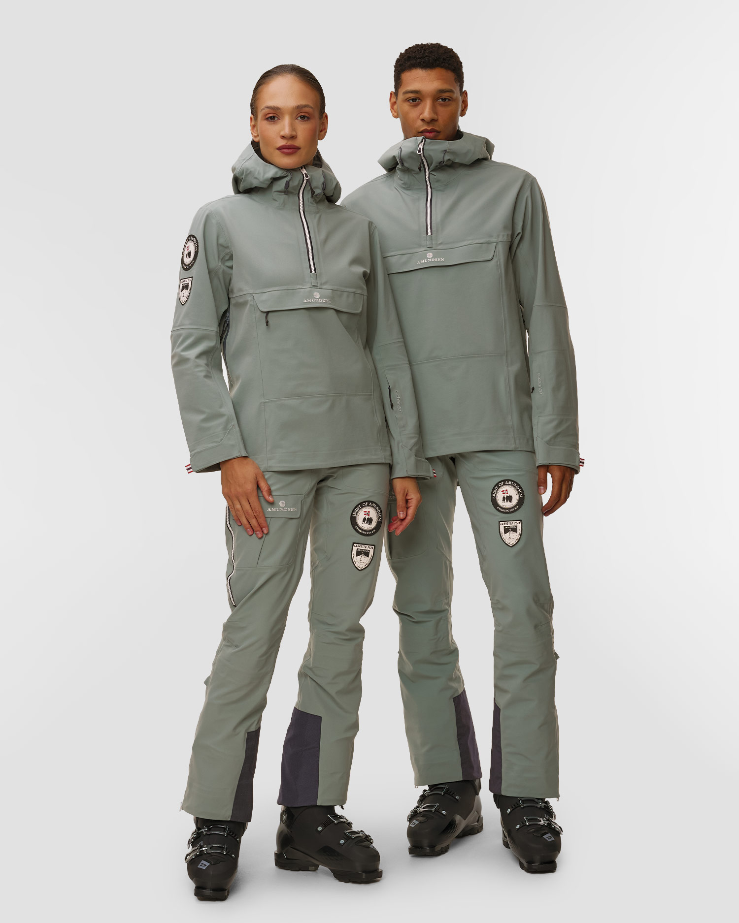 Pánská skitouringová bunda Amundsen Amundsen Peak Anorak v šedomodré barvě