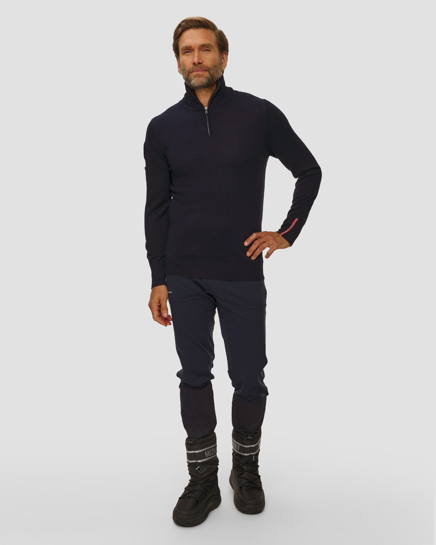Pulover pentru bărbați Amundsen Peak Half Zip bleumarin