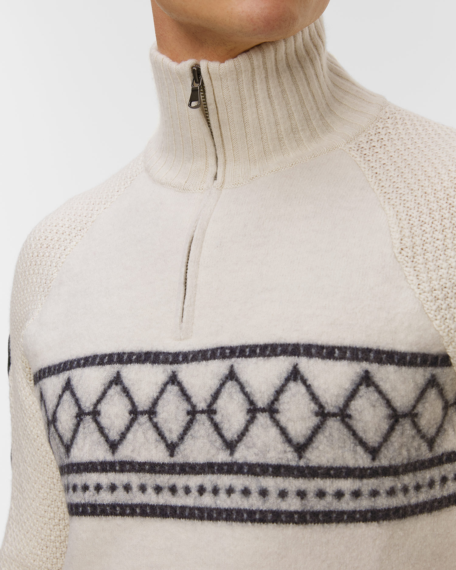 Dolcevita da sci da uomo Amundsen Sports Boiled Ski Sweater beige