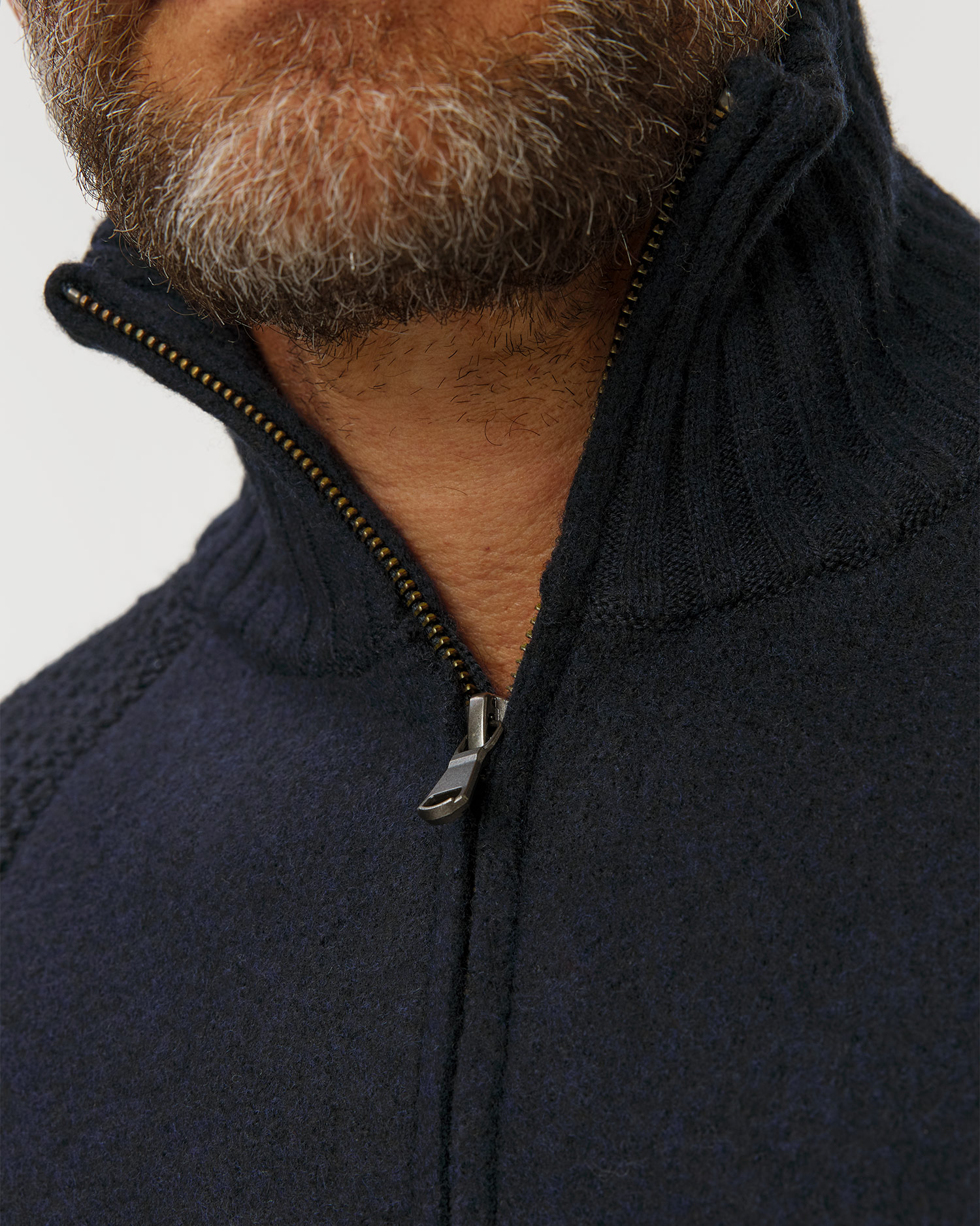 Men's Amundsen Boiled Ski Sweater W/ Flag dark blue