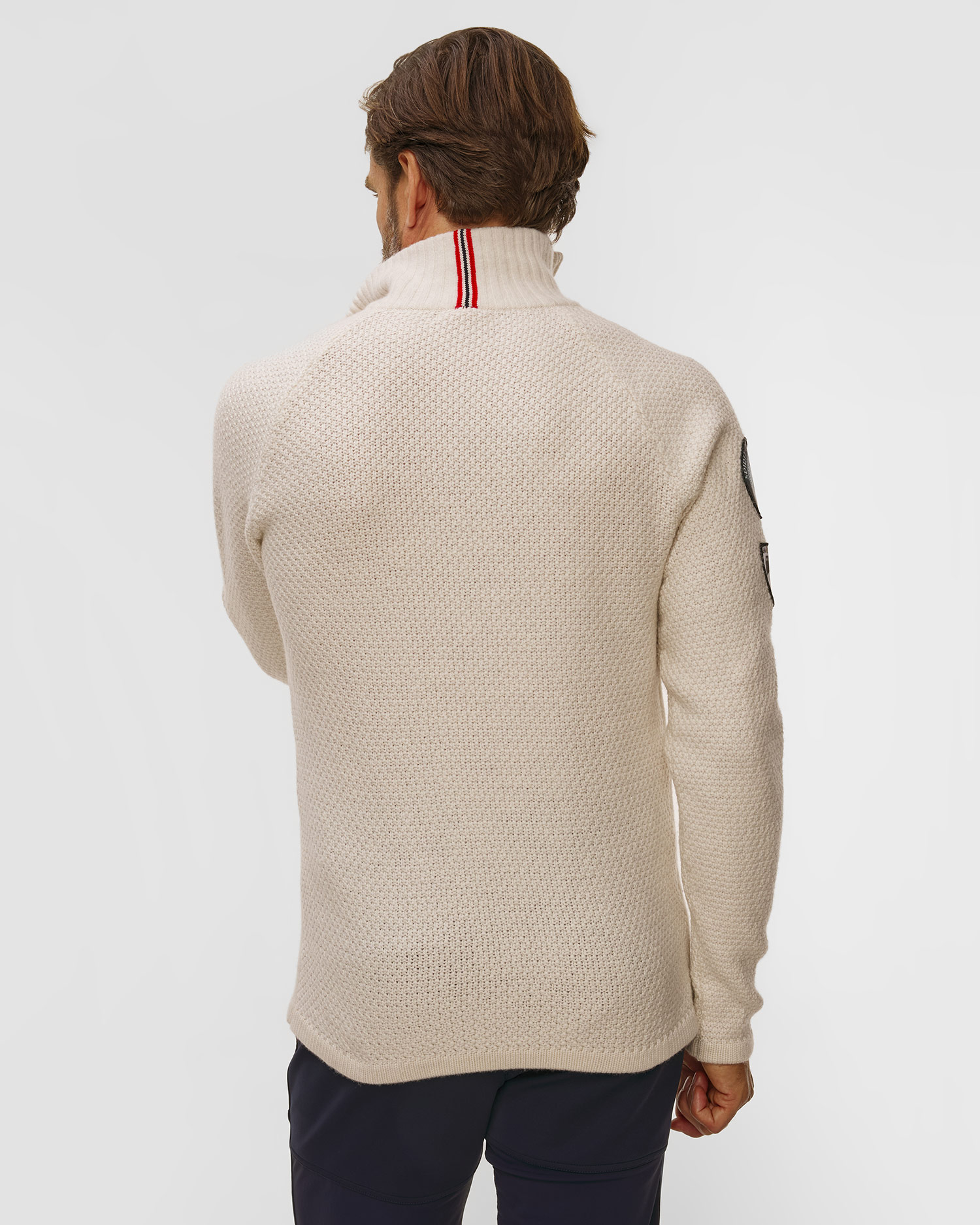 Men's Amundsen Boiled Ski Sweater W/ Flag beige