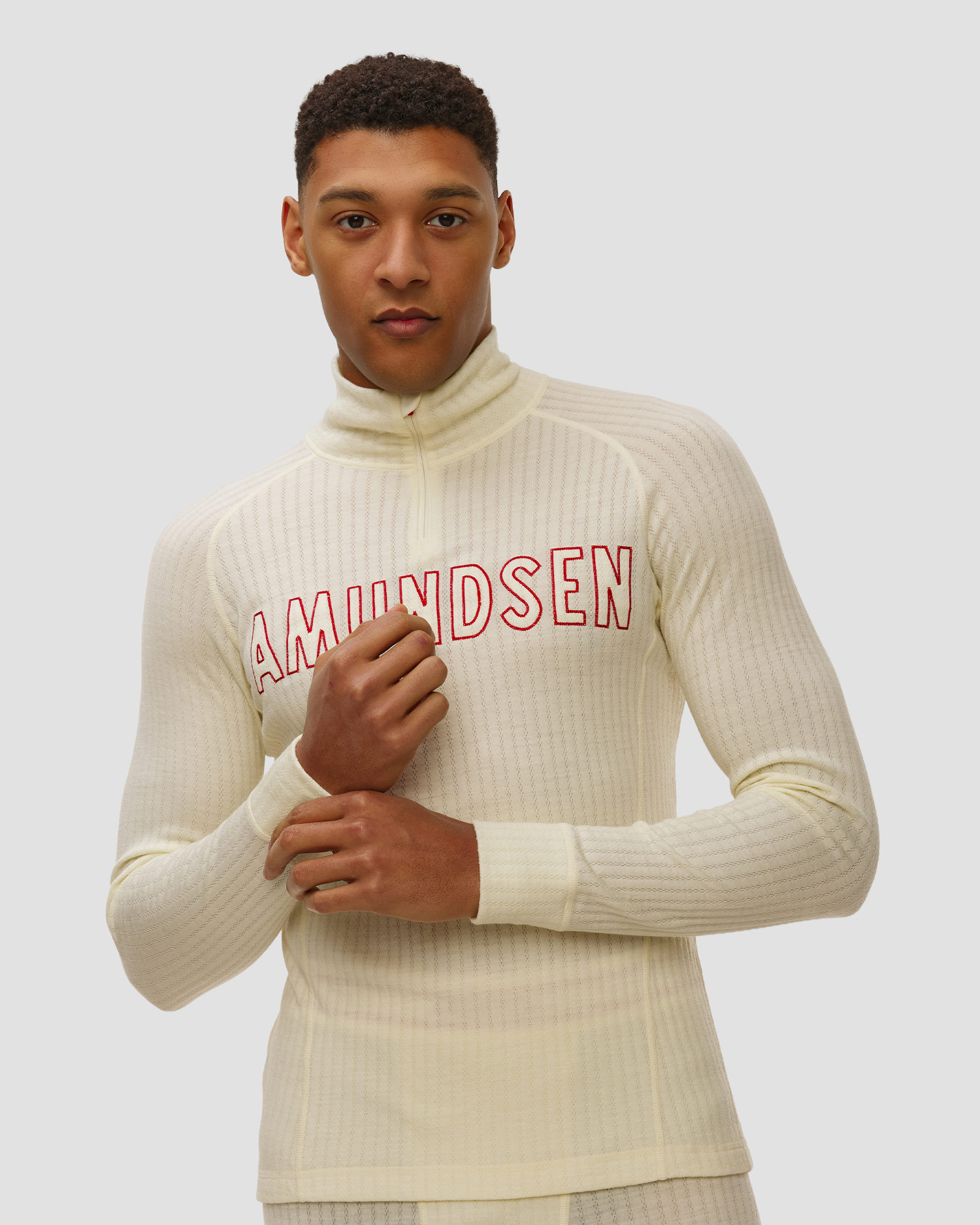 Col roulé en laine first layer pour hommes Amundsen Sports Hero'S Hide Half Zip