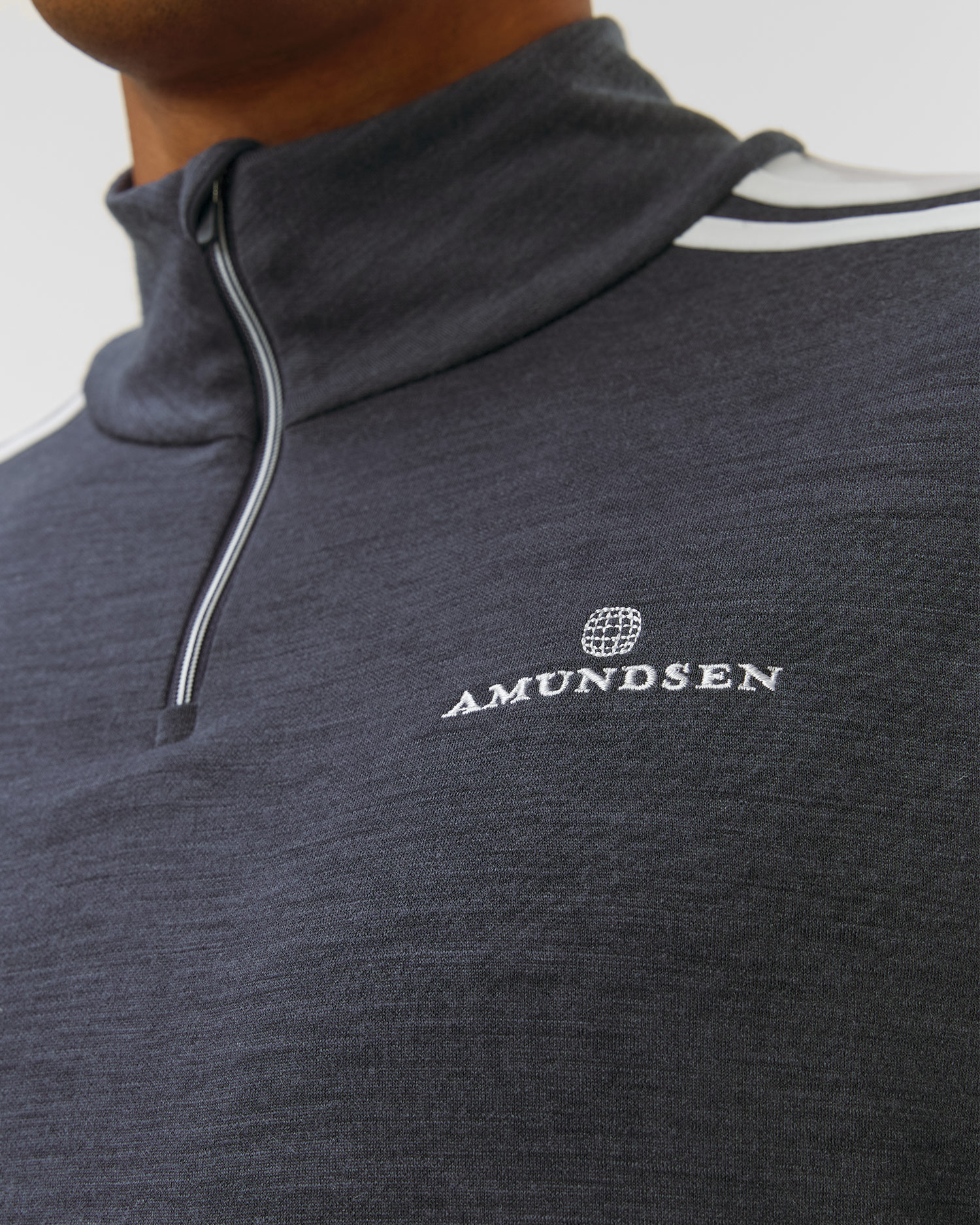Pánská funkční mikina Amundsen 5Mila Half Zip Lines v tmavě modré barvě