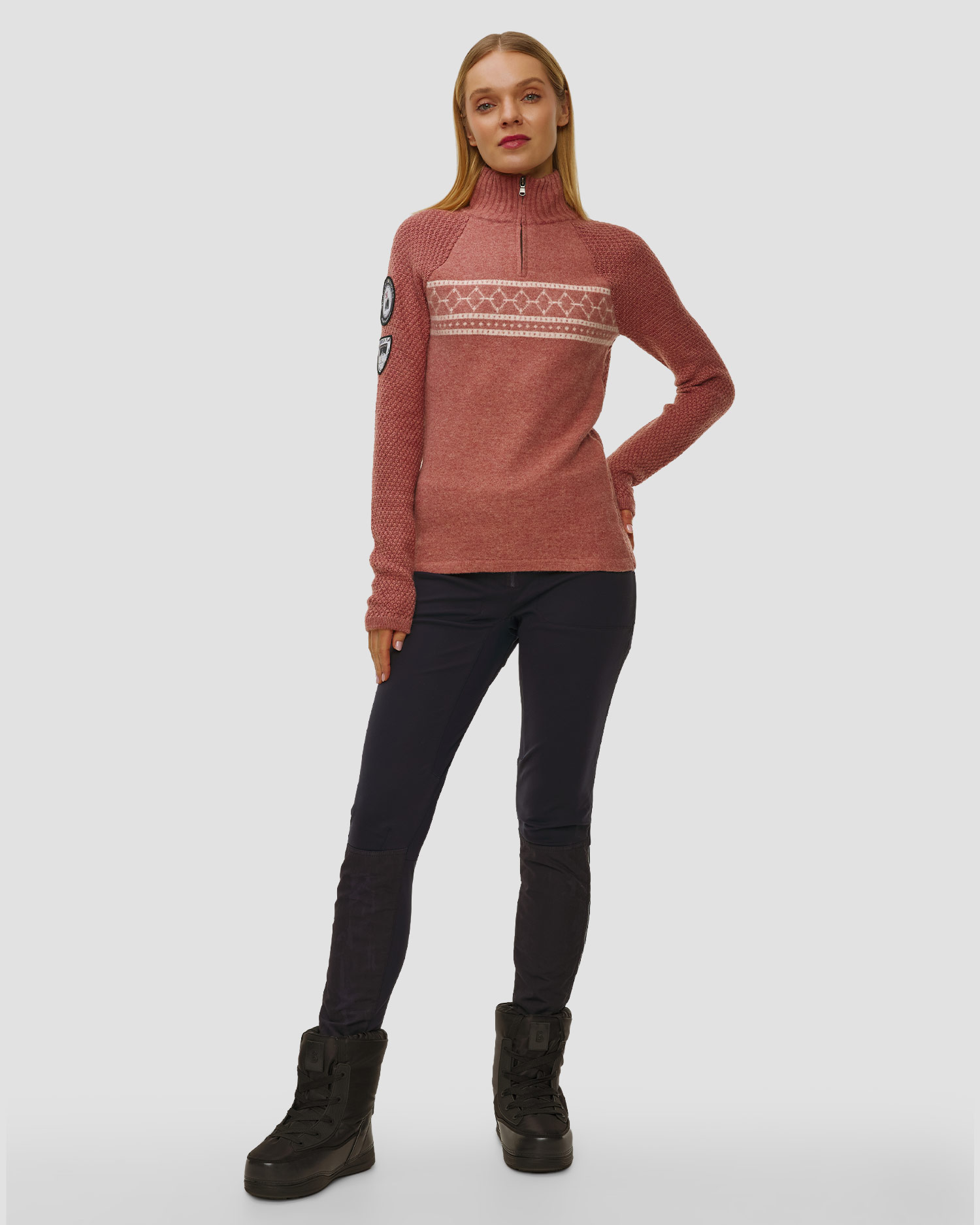 Amundsen Sports Boiled Ski Sweater Ski-Rollkragenpullover für Damen in Pink