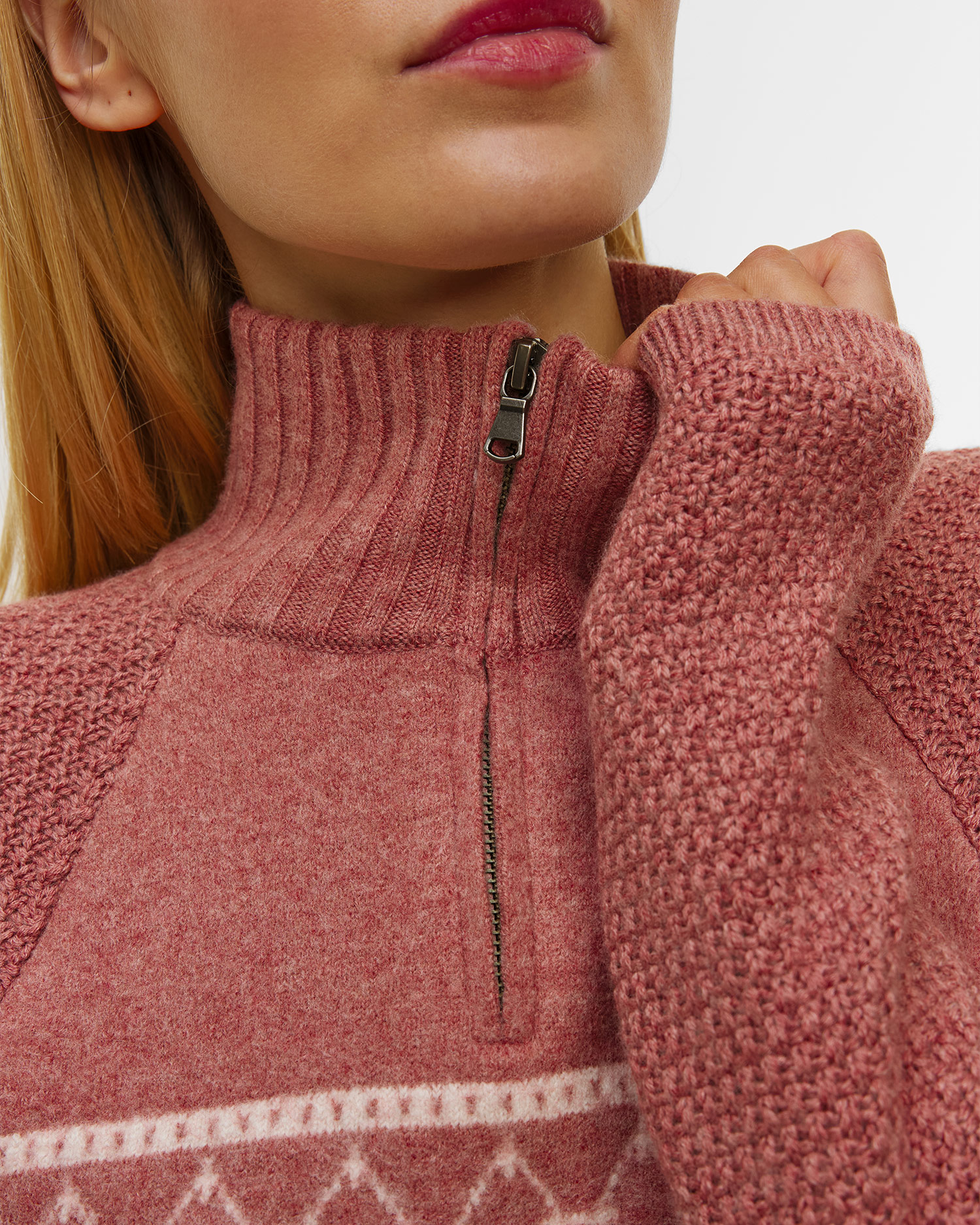 Amundsen Sports Boiled Ski Sweater Ski-Rollkragenpullover für Damen in Pink