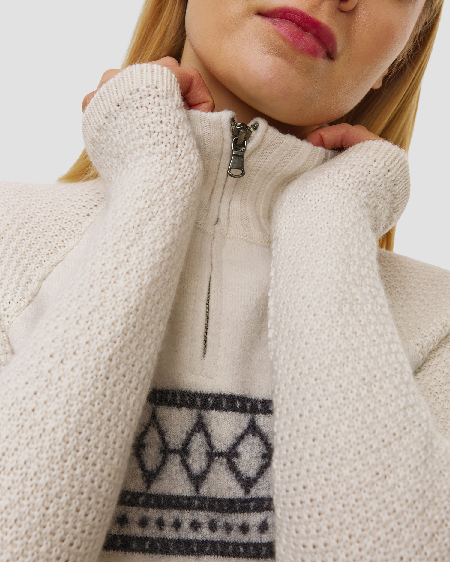 Dámsky lyžiarsky rolák Amundsen Sport Boiled Ski Sweater béžový