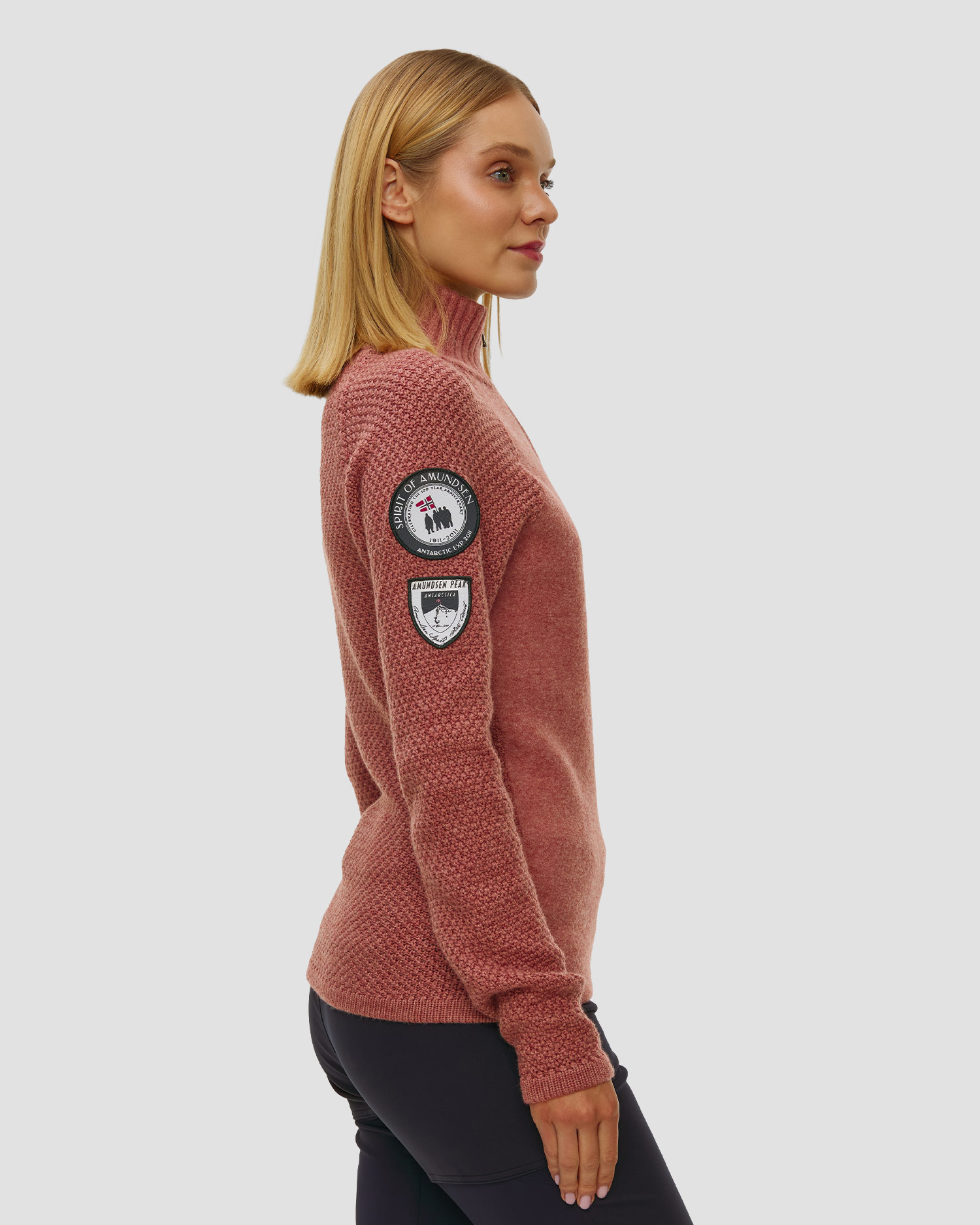 Amundsen Sports Boiled Ski Sweater W/ Flag Ski-Rollkragenpullover für Damen in Pink