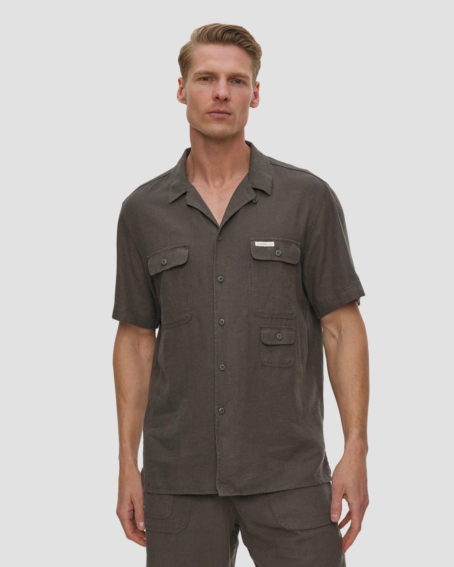 Cămașă cu mânecă scurtă pentru bărbați Amundsen Sports Traveller's Linen SS