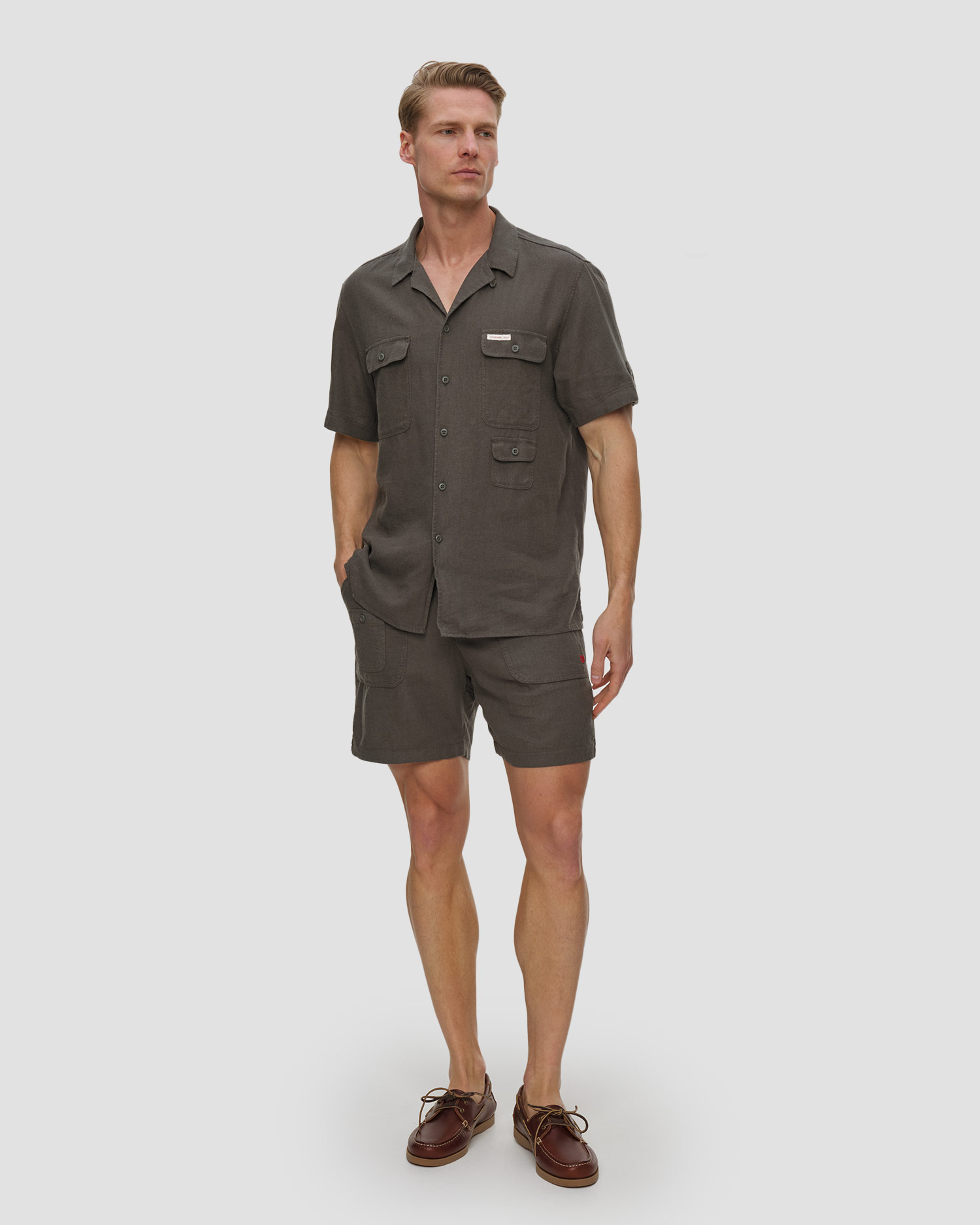 Cămașă cu mânecă scurtă pentru bărbați Amundsen Sports Traveller's Linen SS