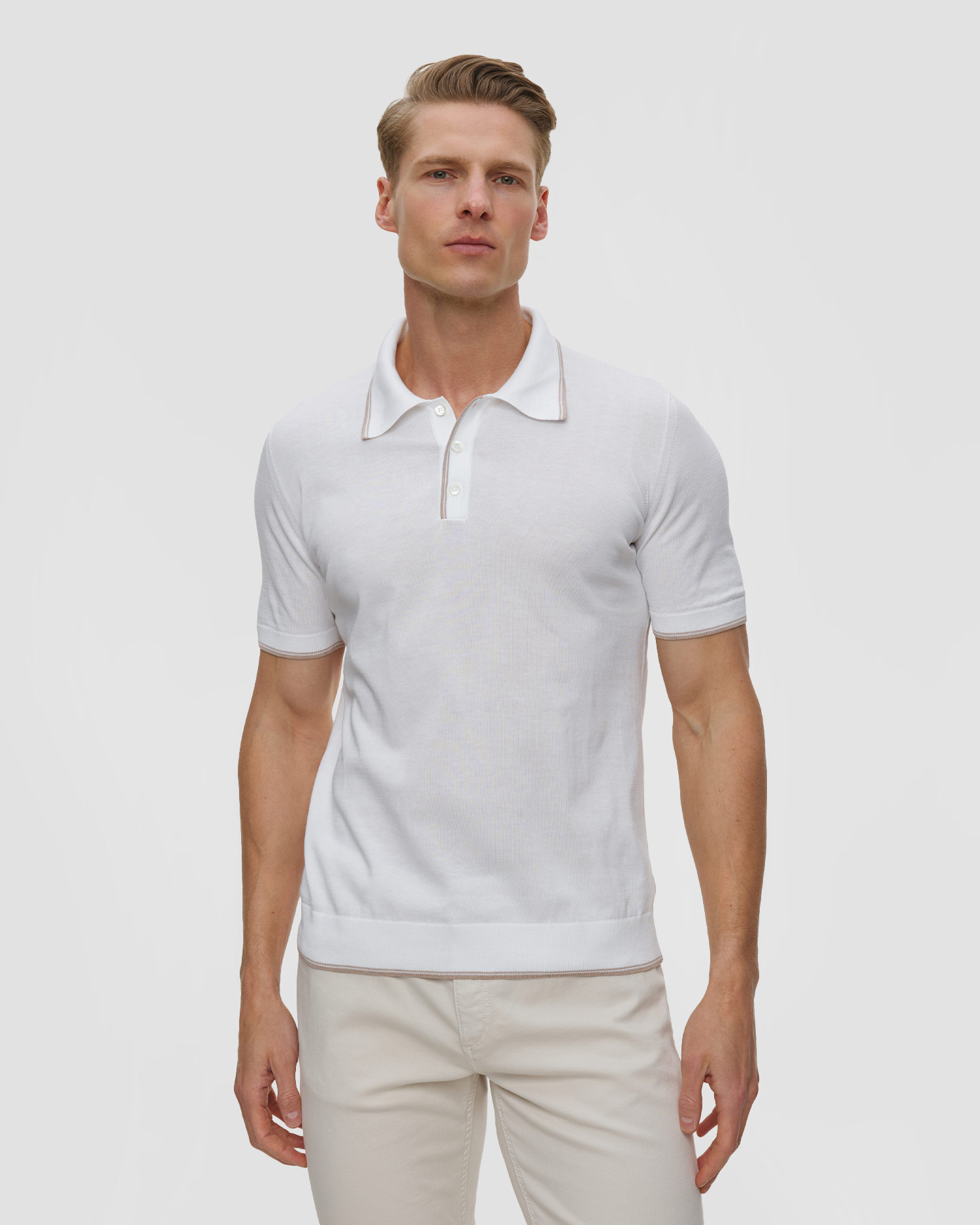 Men's cotton polo Sea Island Pashmere
