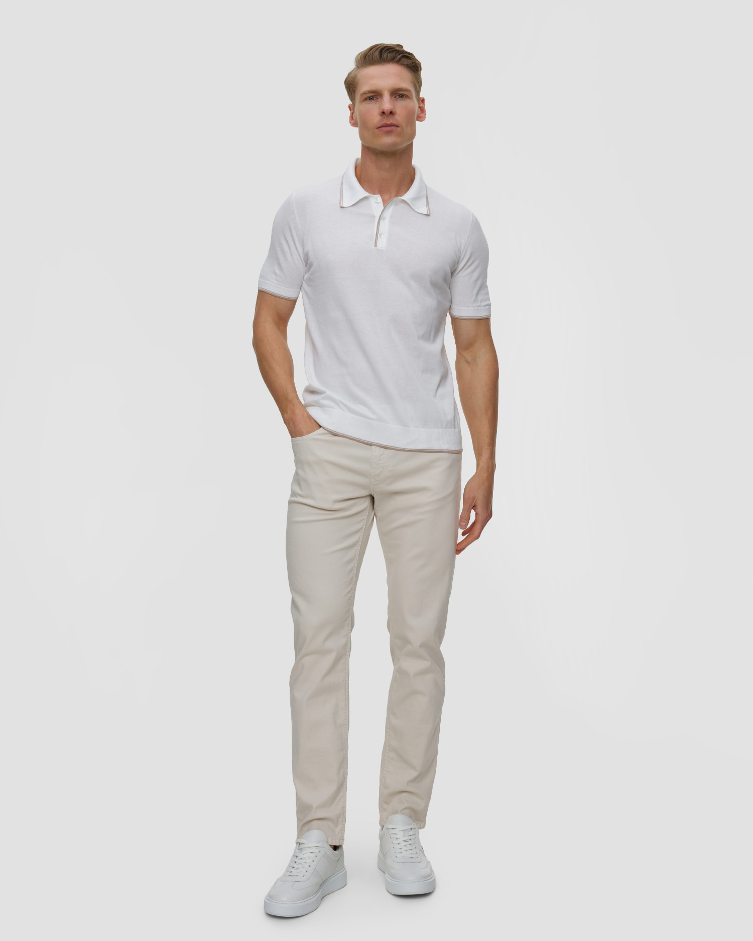 Men's cotton polo Sea Island Pashmere
