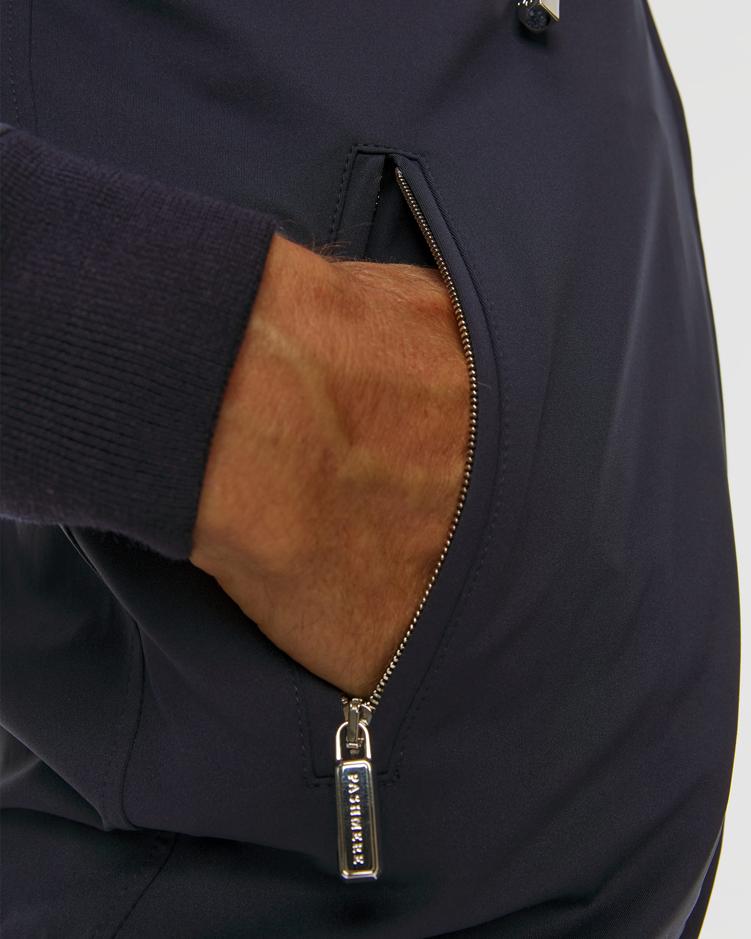 Pashmere Kapuzenpullover für Herren in Marineblau