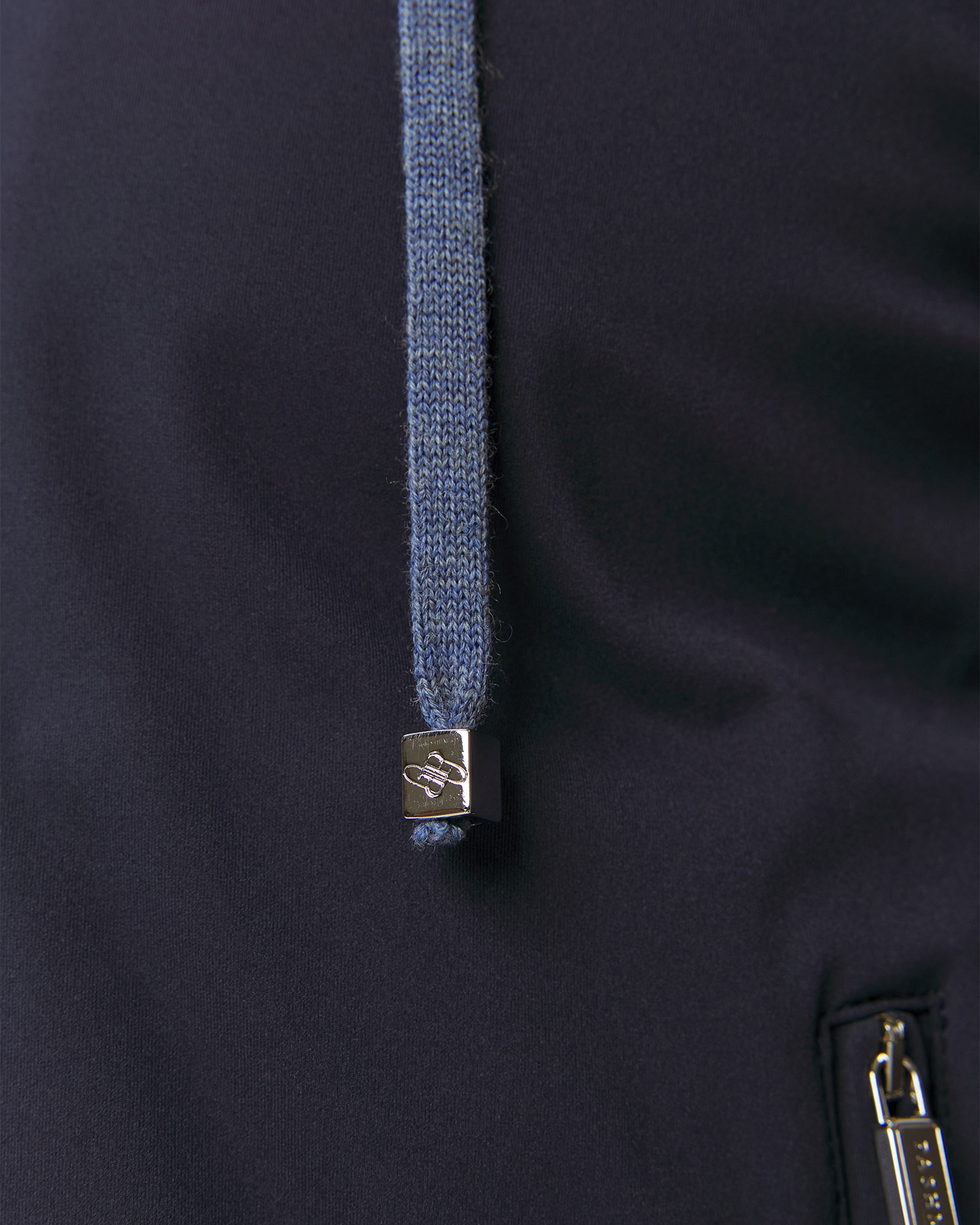 Pashmere Kapuzenpullover für Herren in Marineblau