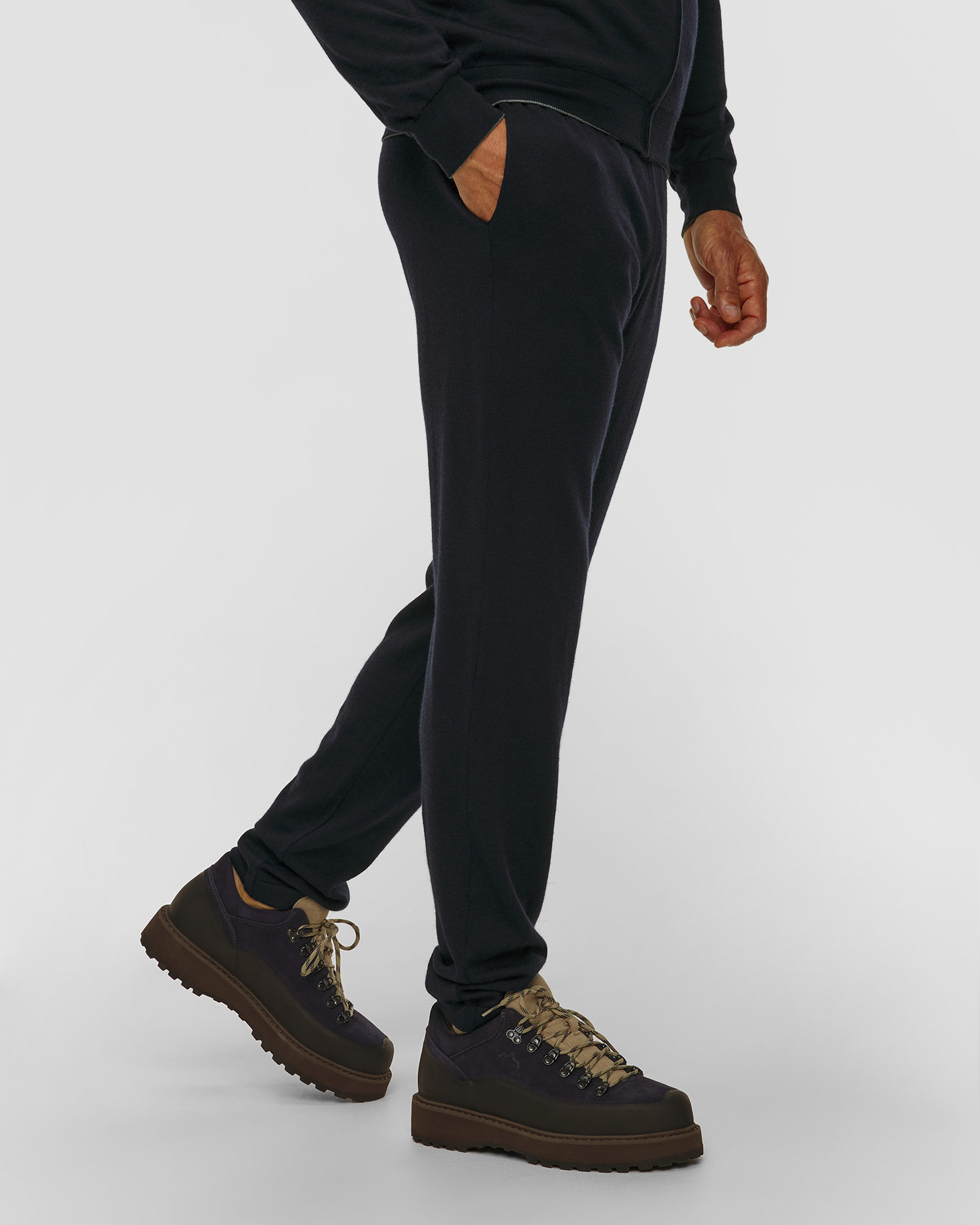 Pashmere Wollhose für Herren in Marineblau