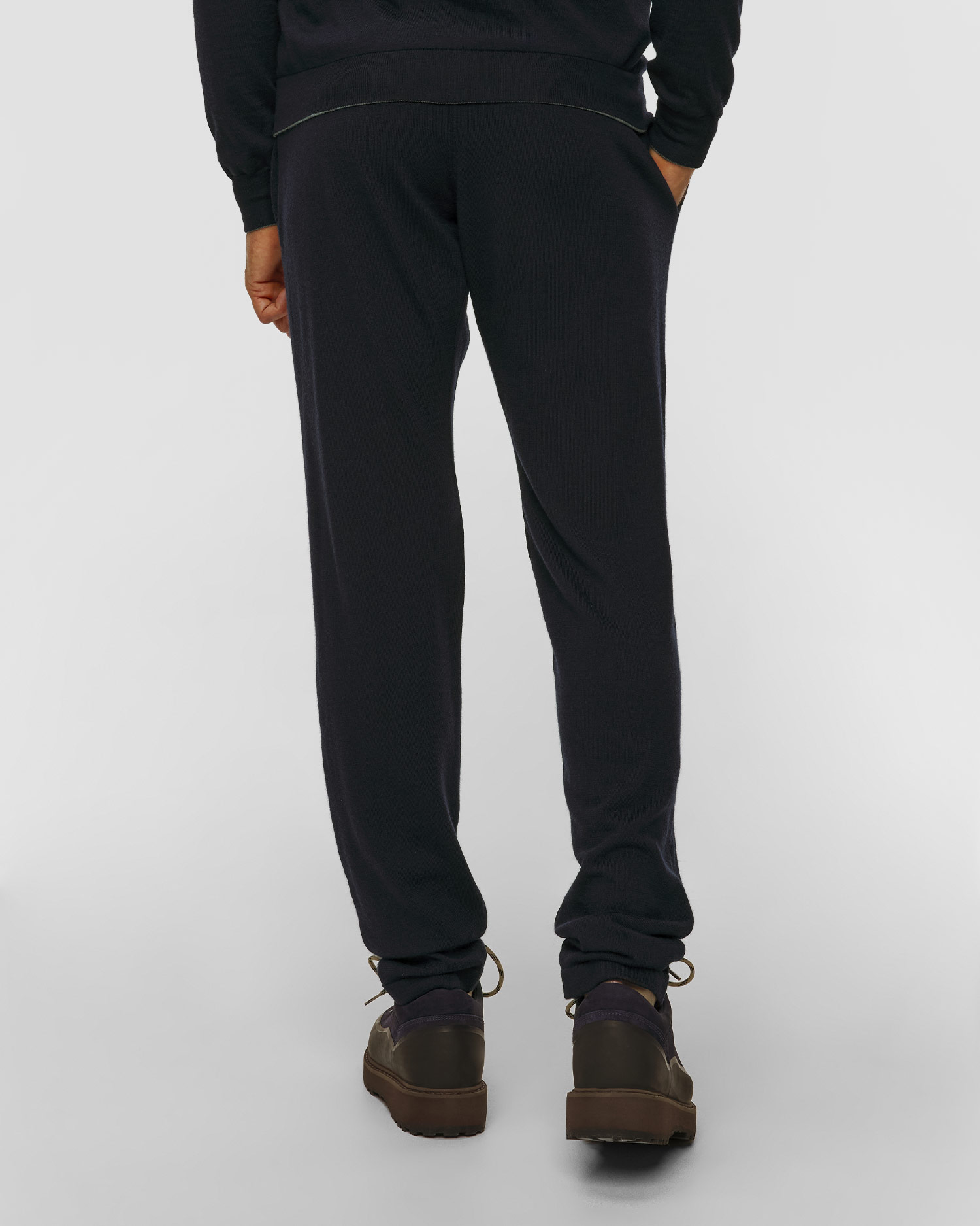 Pashmere Wollhose für Herren in Marineblau