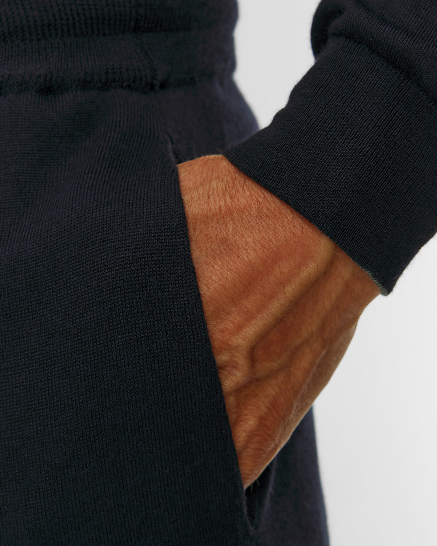 Pashmere Wollhose für Herren in Marineblau