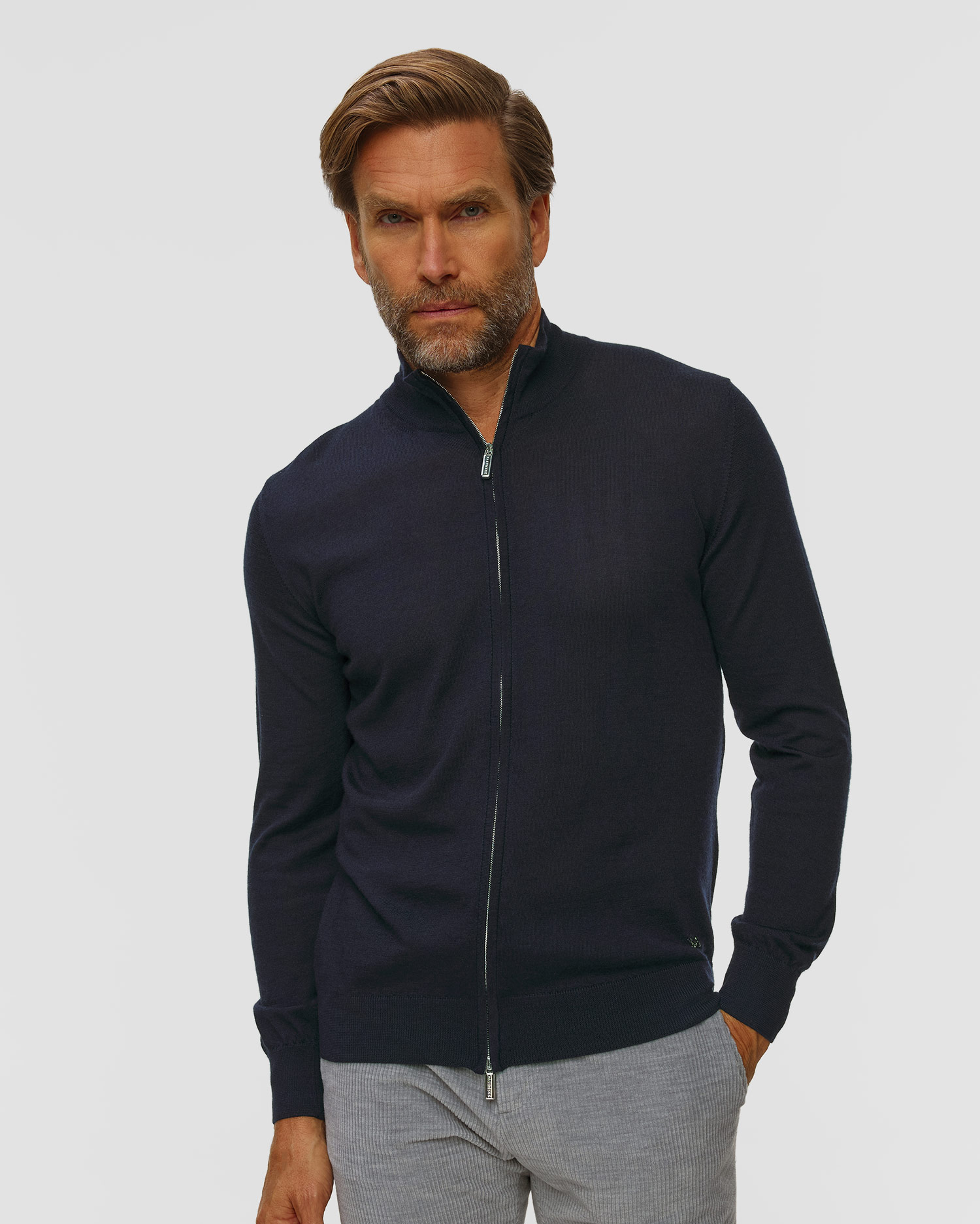 Maglione in lana con cerniera da uomo Pashmere