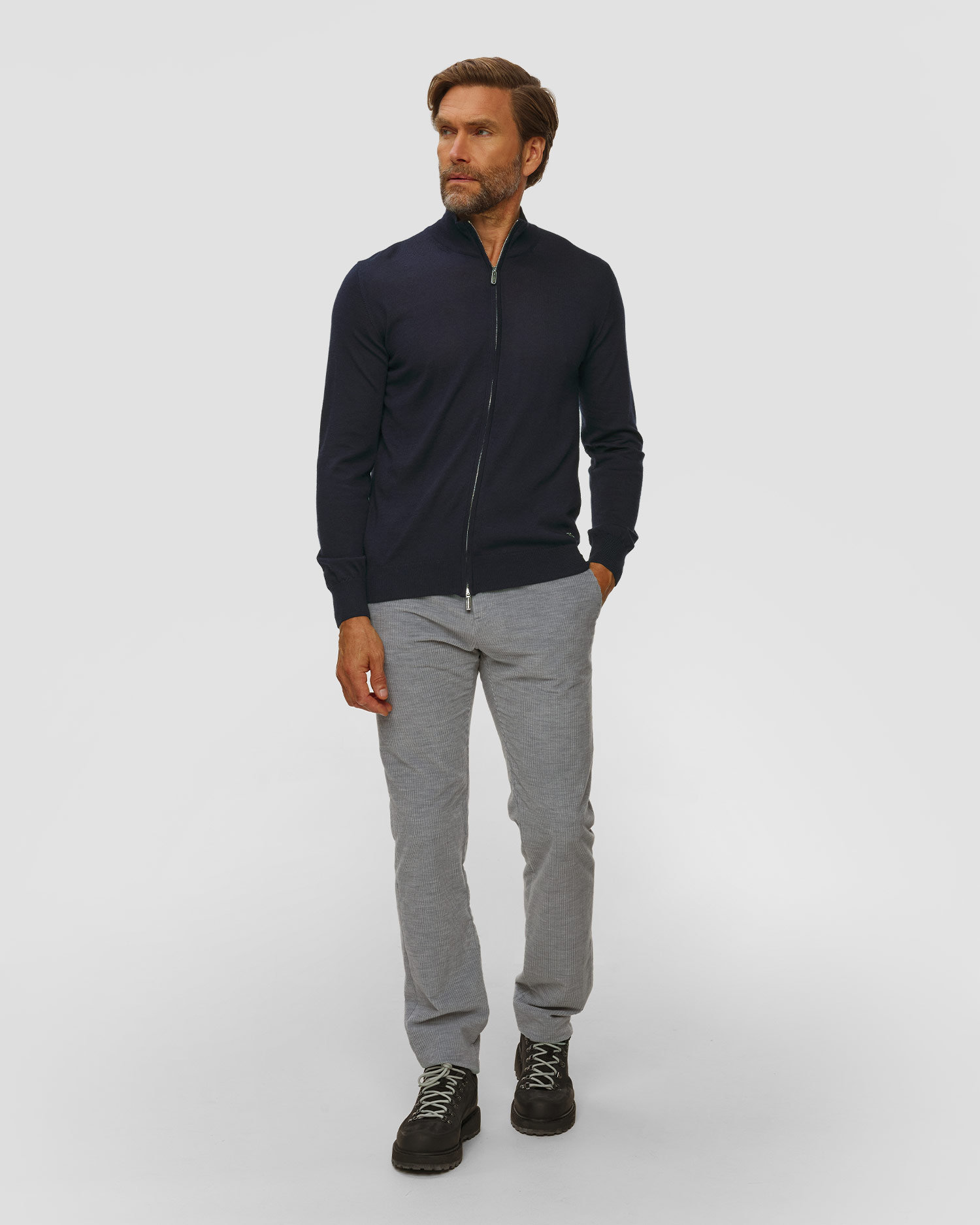 Maglione in lana con cerniera da uomo Pashmere