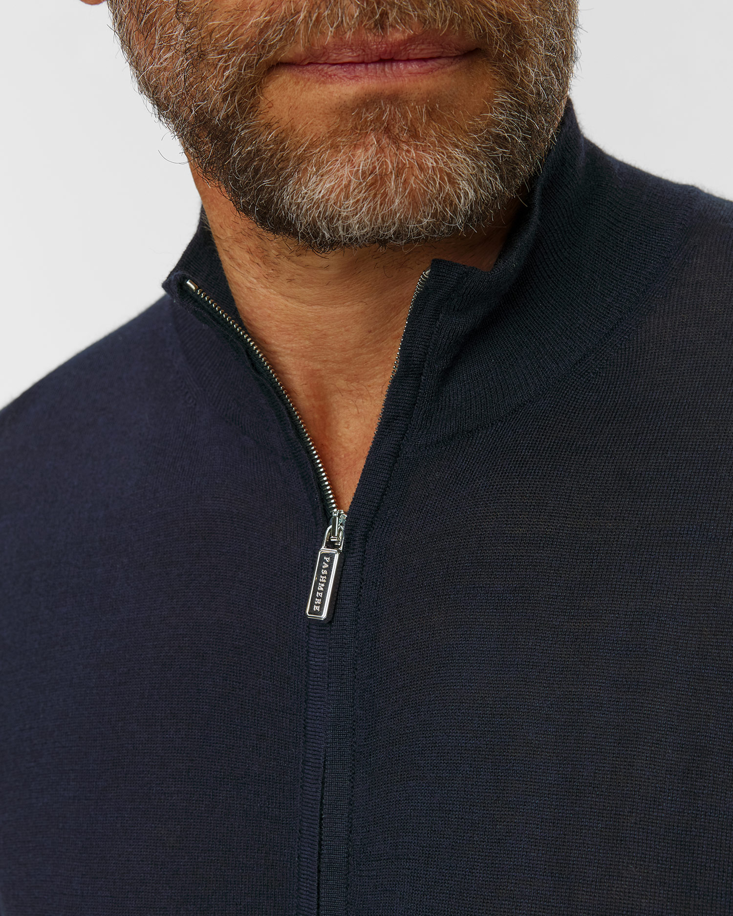 Maglione in lana con cerniera da uomo Pashmere