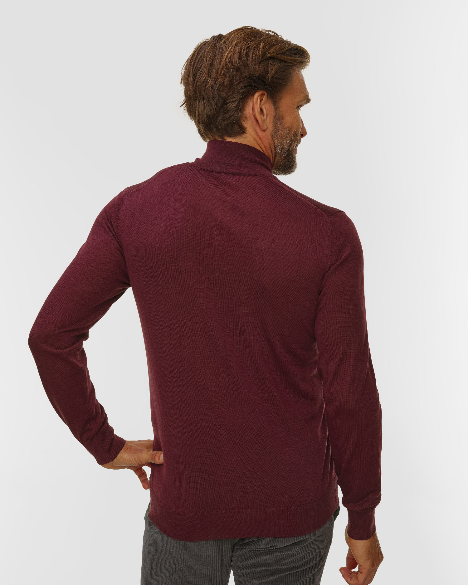 Pull en laine zippé pour hommes Pashmere