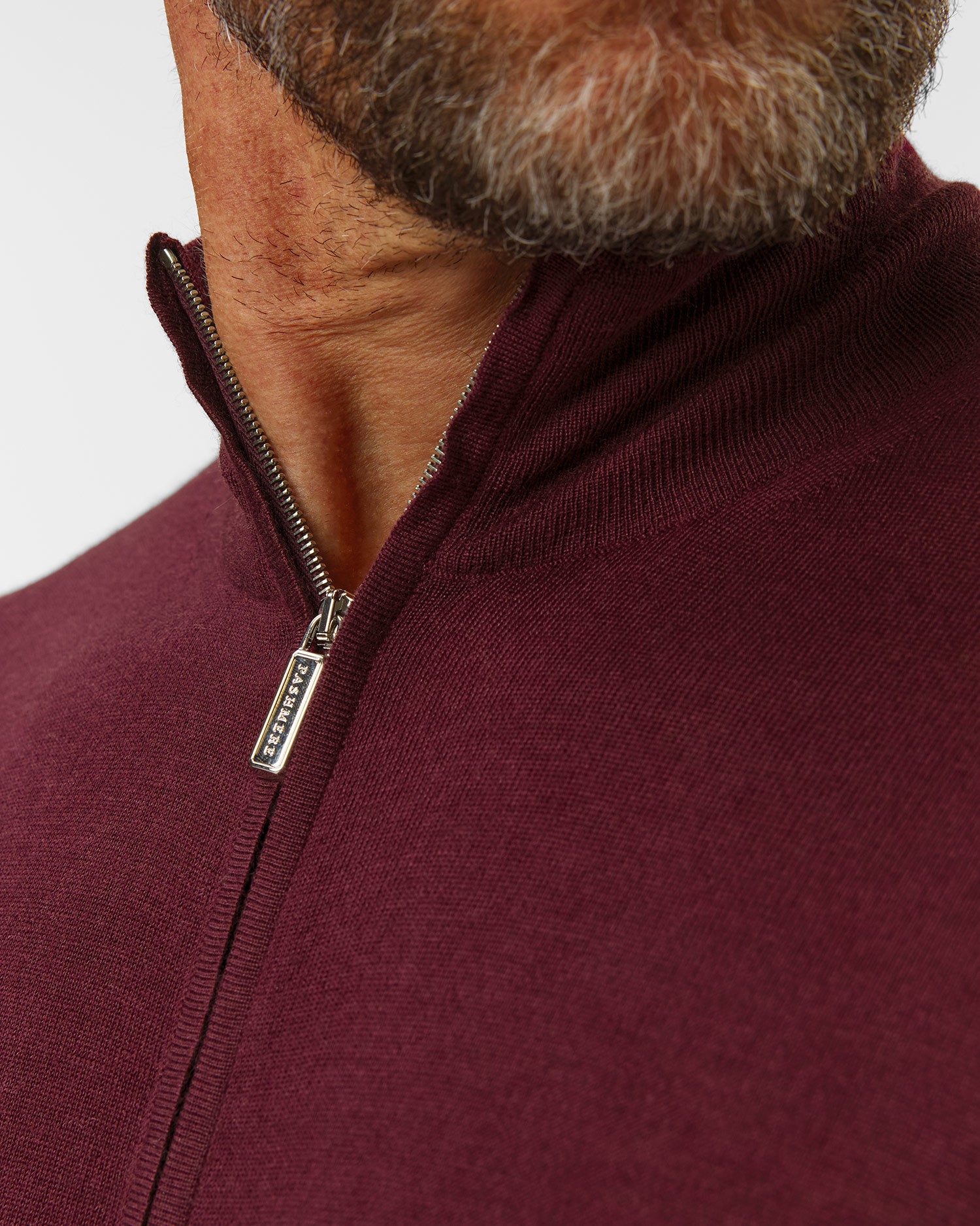 Pull en laine zippé pour hommes Pashmere