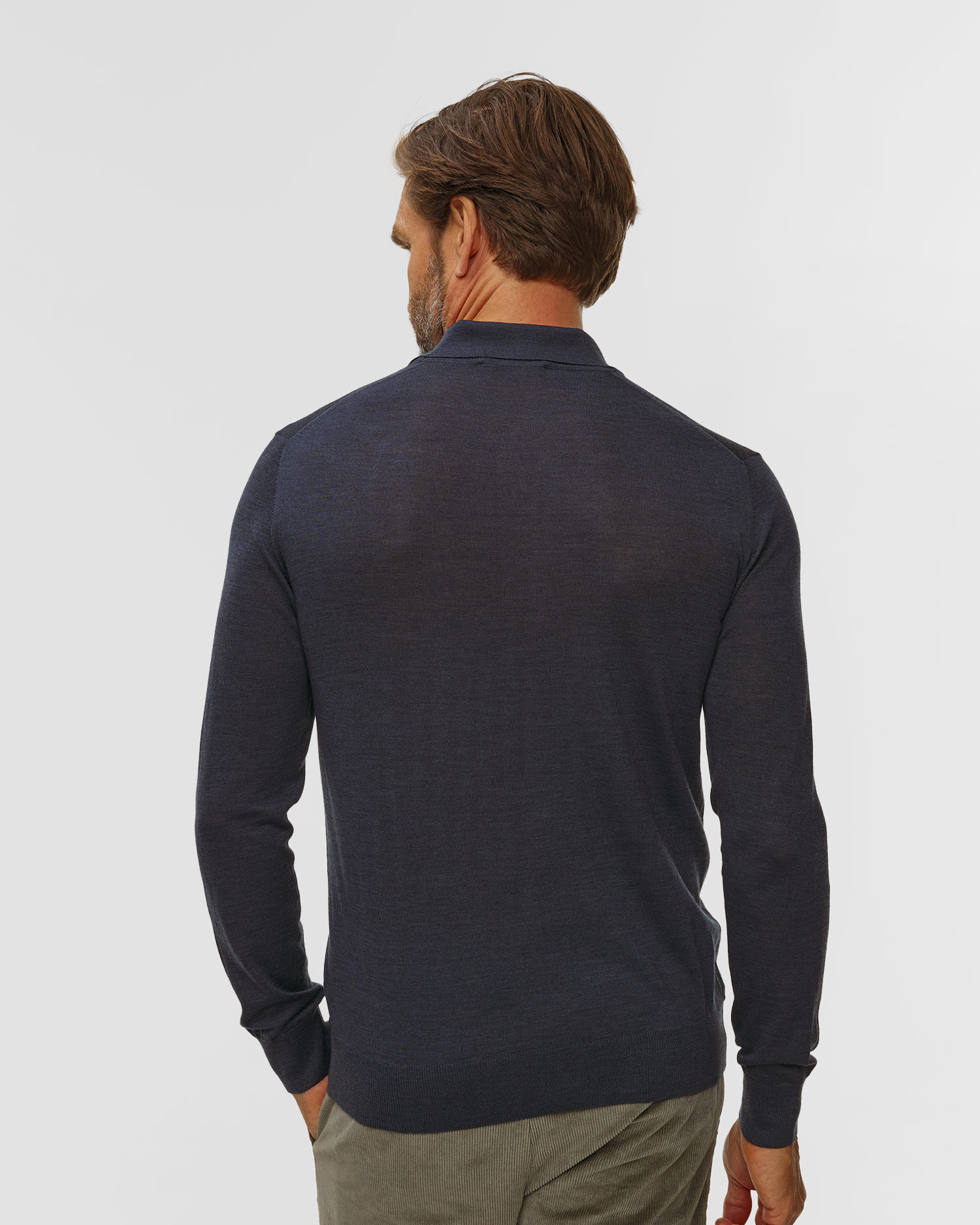 Pashmere Herren-Polopullover aus Wolle