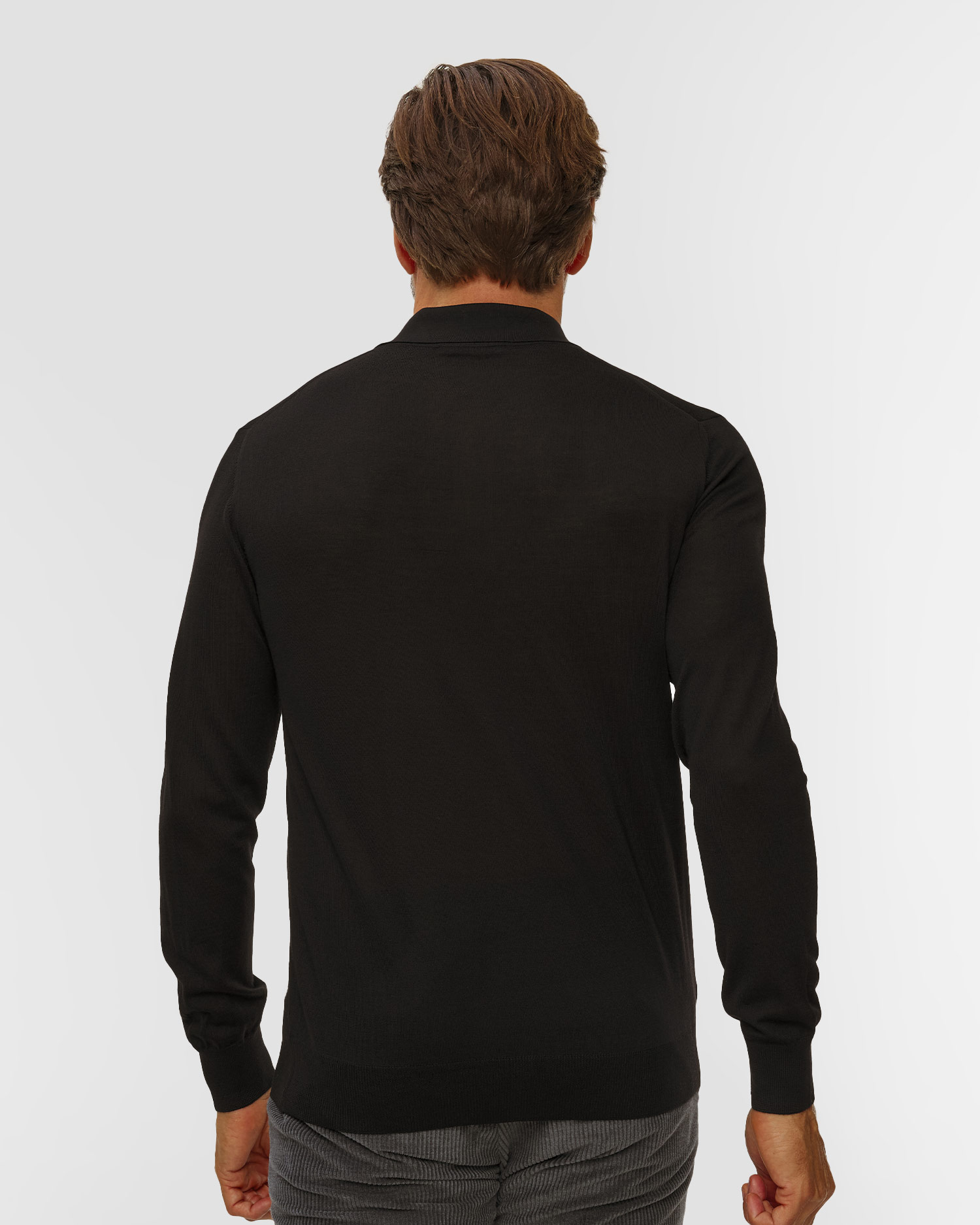 Pashmere Herren-Polopullover aus Wolle
