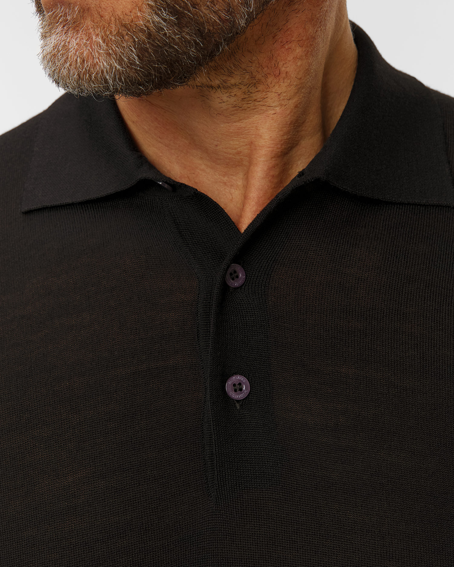 Pashmere Herren-Polopullover aus Wolle