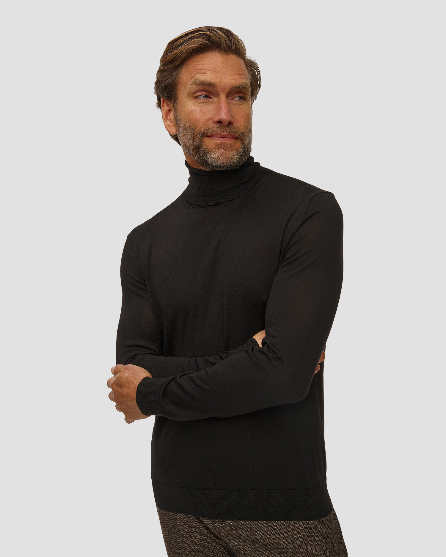 Pashmere Herren-Rollkragenpullover aus Wolle