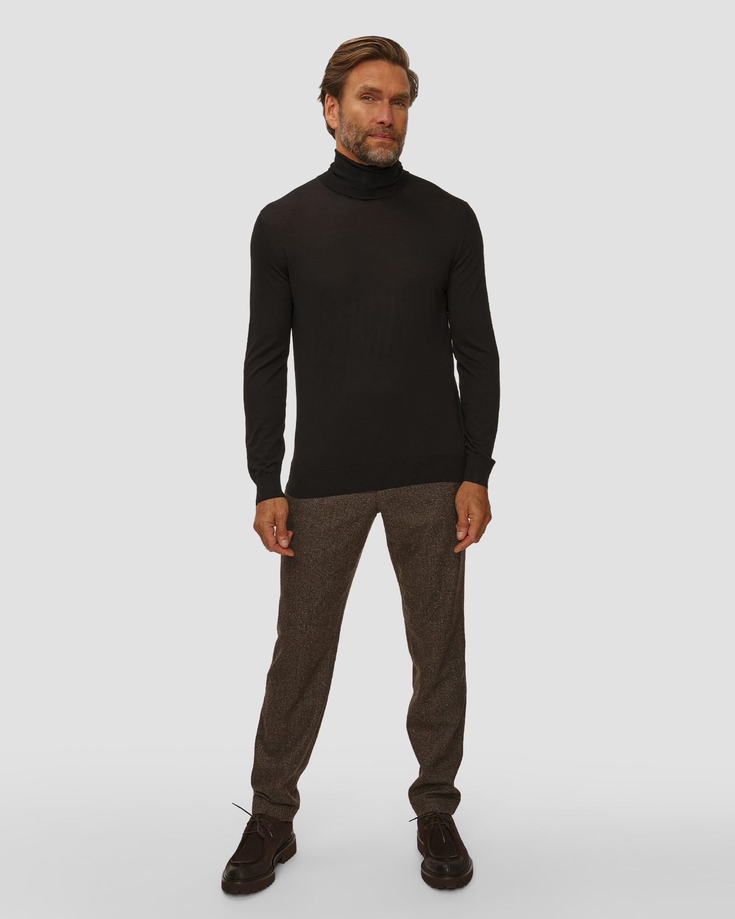 Pashmere Herren-Rollkragenpullover aus Wolle