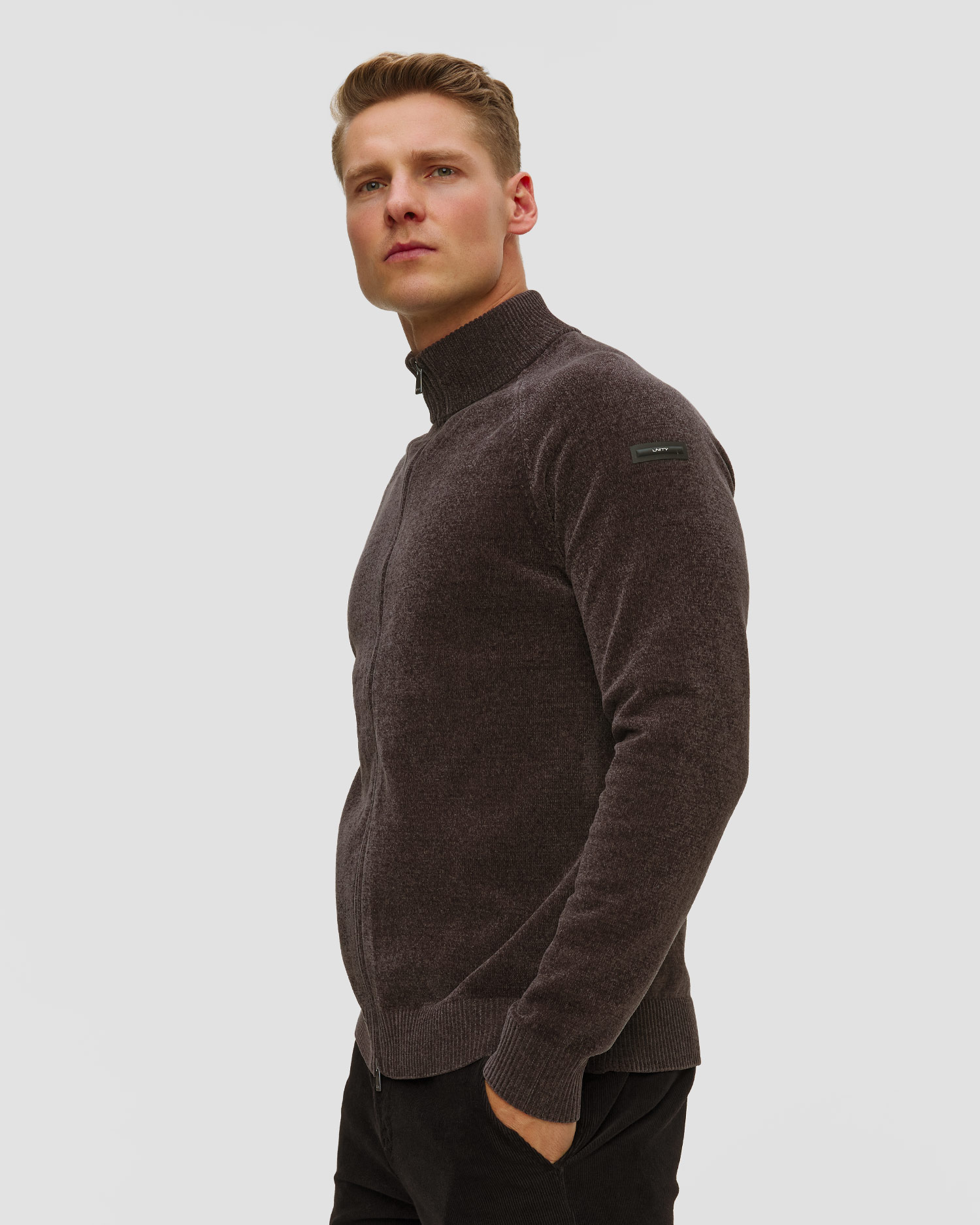 Men's grey cardigan Unity Original Chimbo Cheni