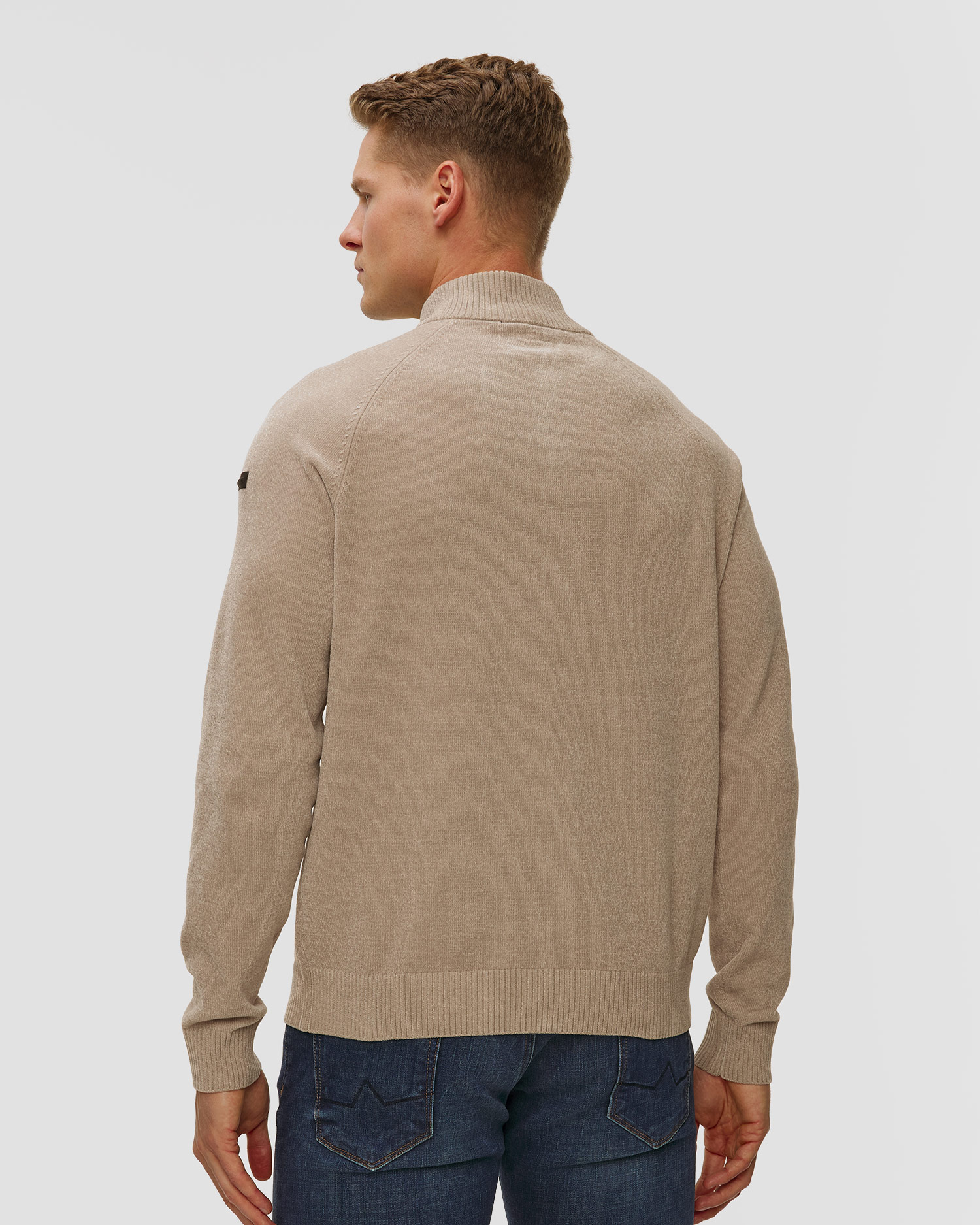 Pánsky béžový sveter na zips Unity Original Chimbo Cheni