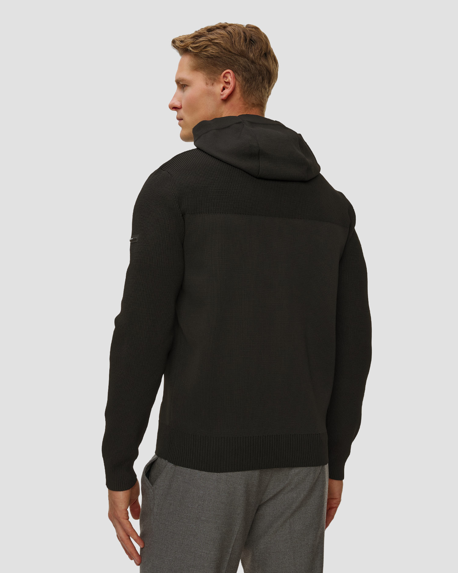 Pánsky čierny sveter na zips s kapucňou Unity Original Chris